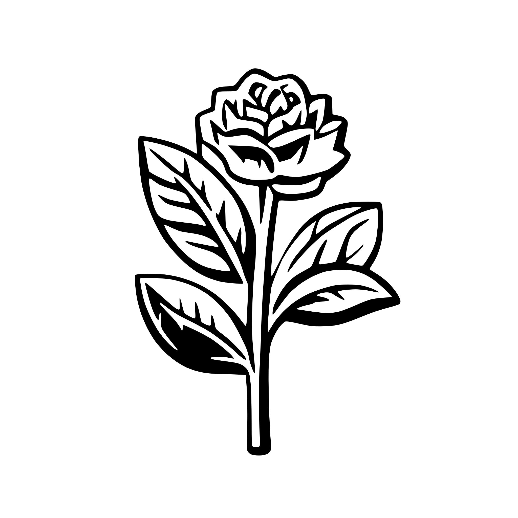 AI-generated SVG of 'bouquet of flowers logo'
