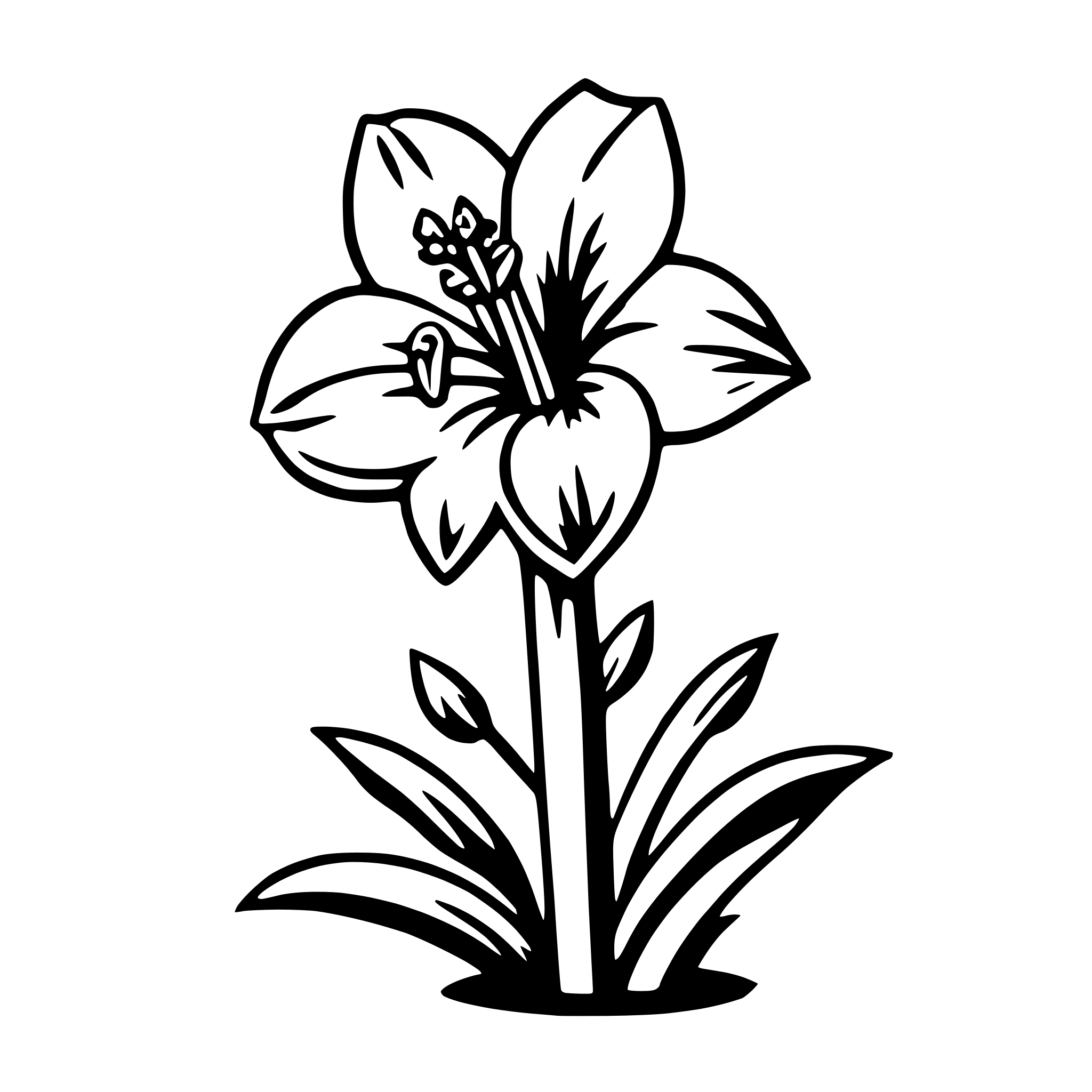 AI-generated SVG of 'amaryllis'