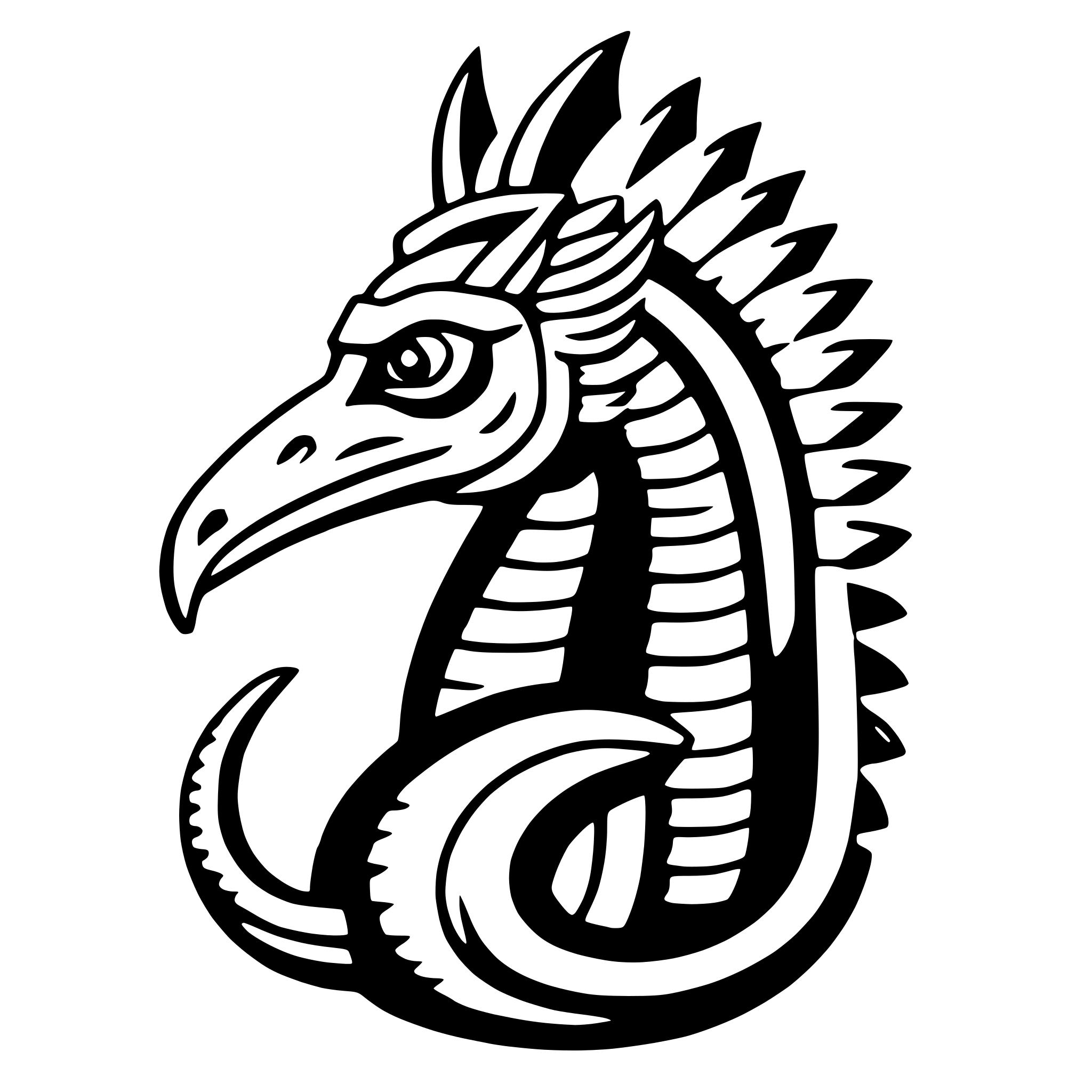 AI-generated SVG of a quetzalcoatl