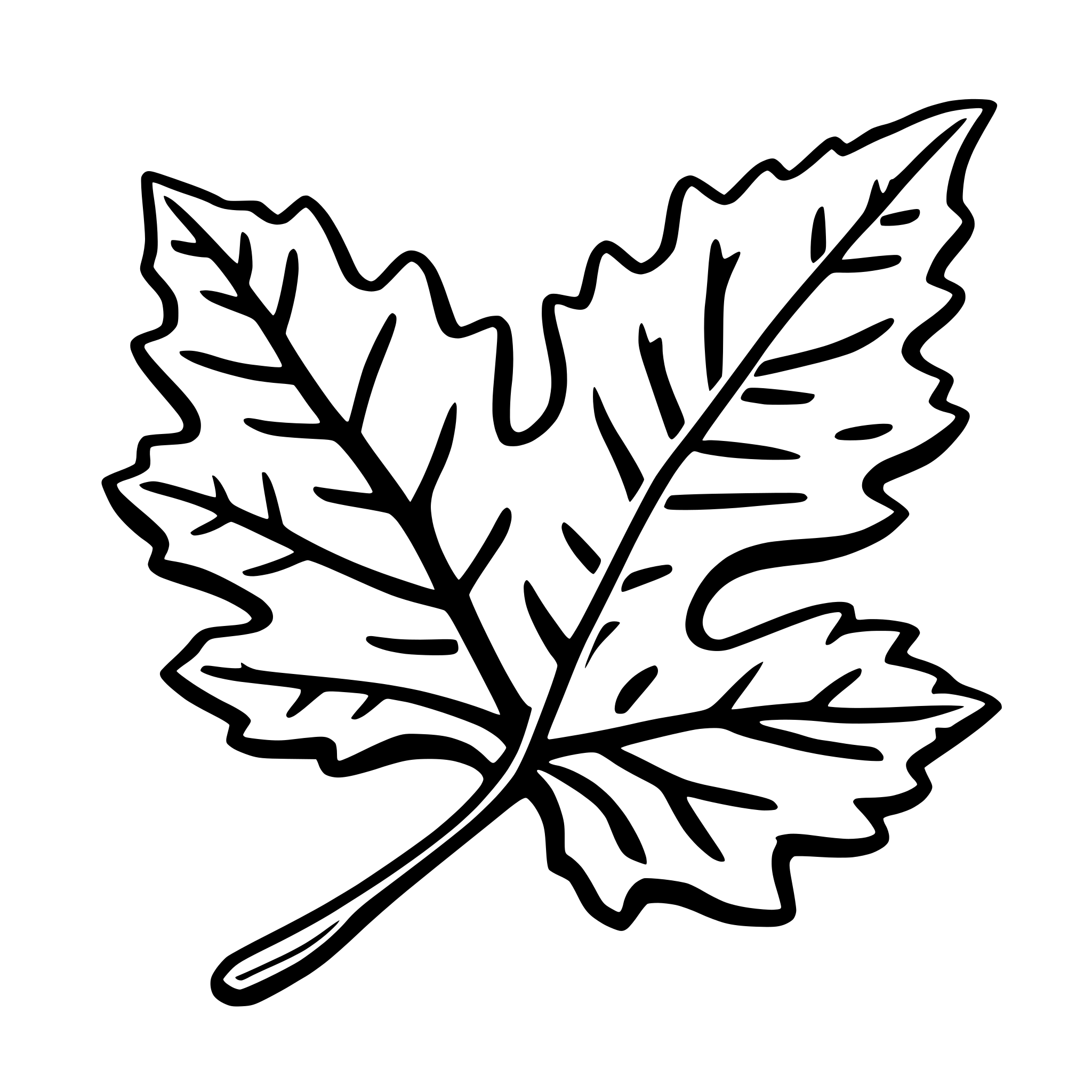 AI-generated SVG of 'oak leaf'