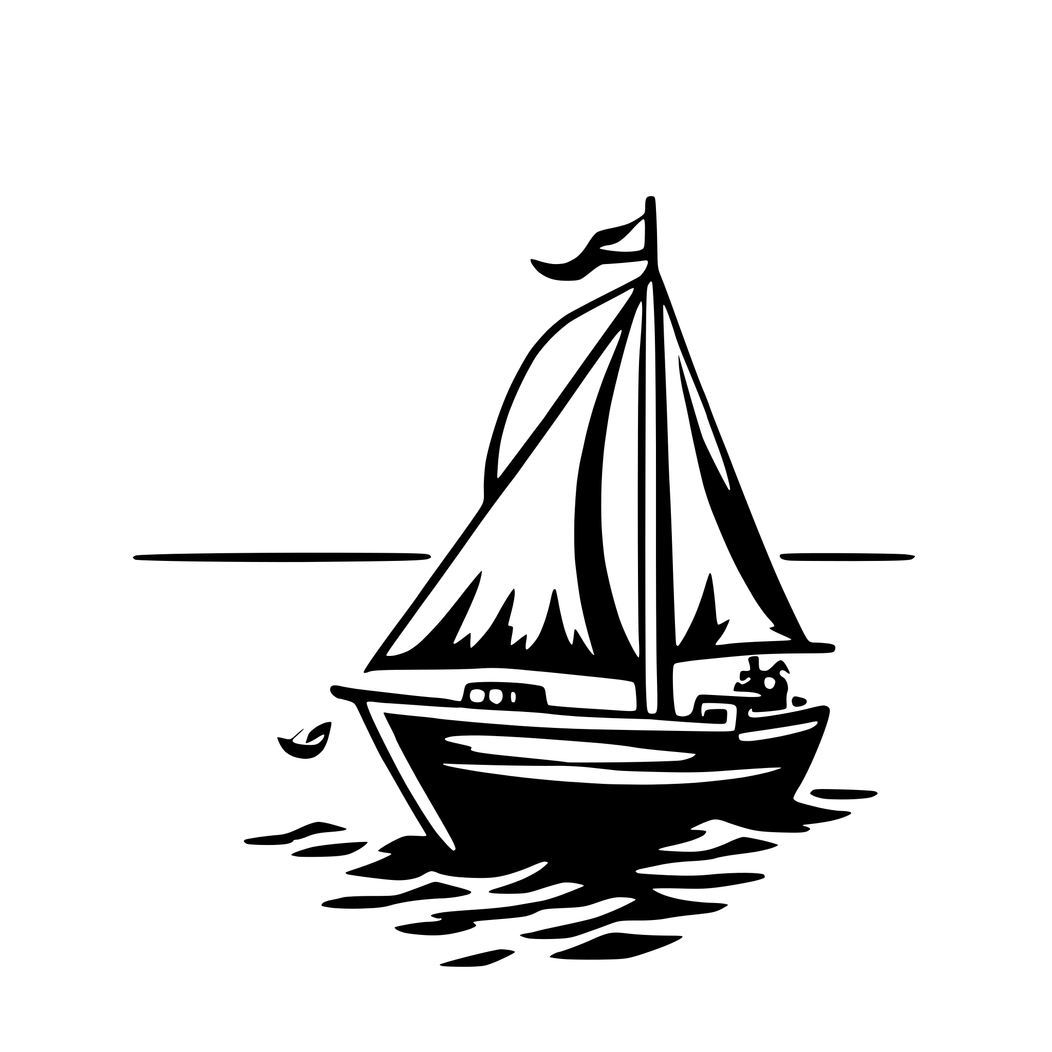 AI-generated SVG of 'sailing ship at sea'