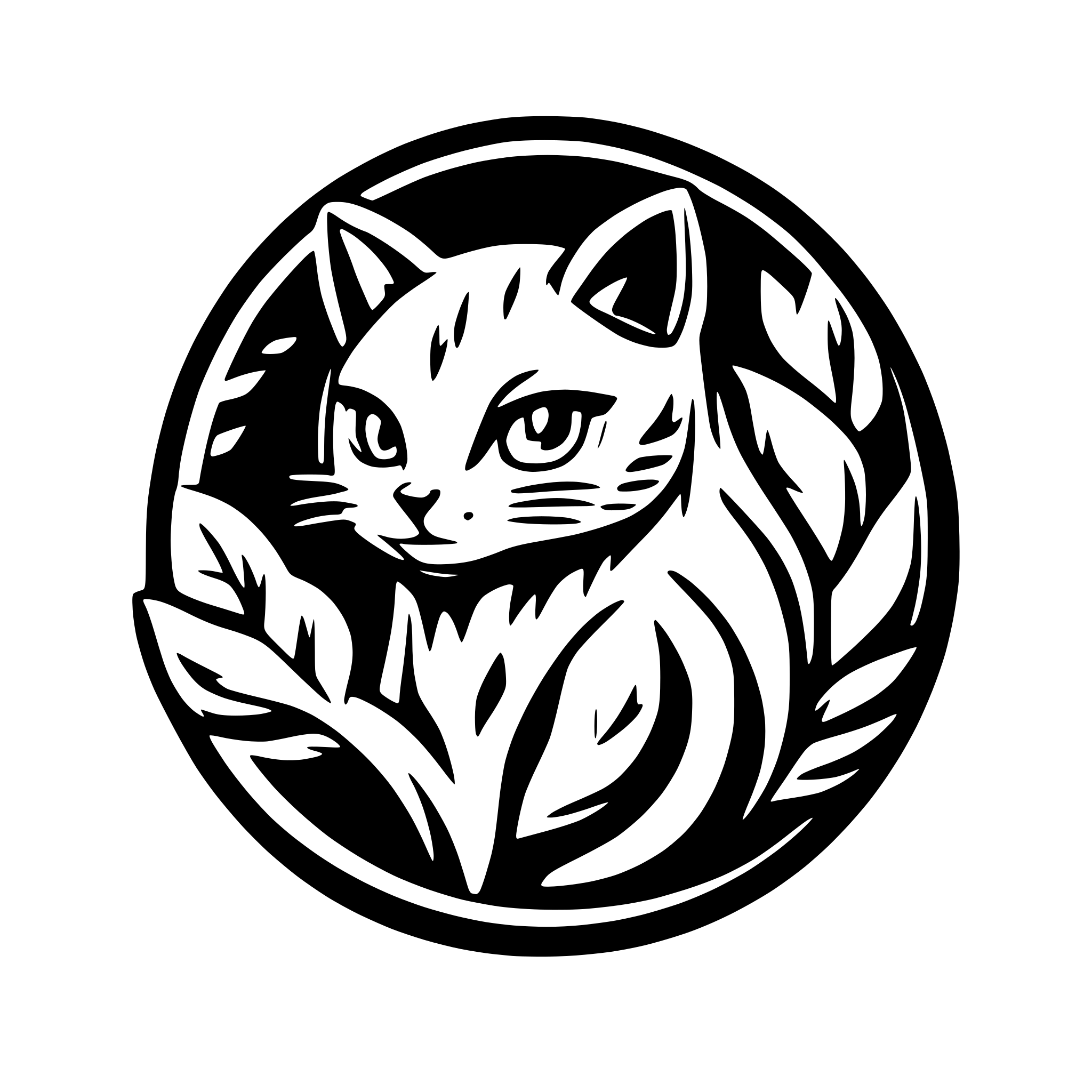 AI-generated SVG of a guilty cat 5 colors