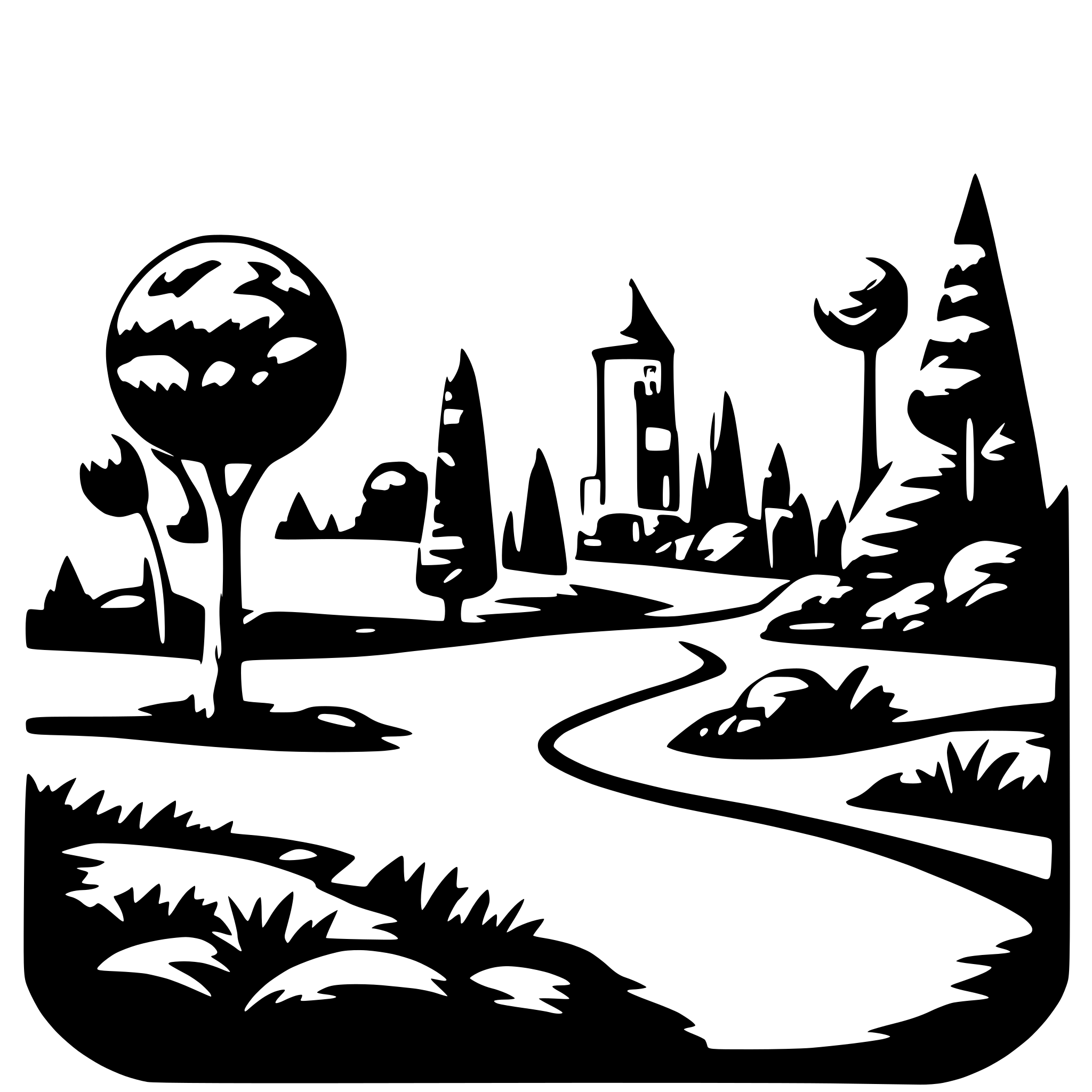 AI-generated SVG of 'Landscape, kid's paradise'