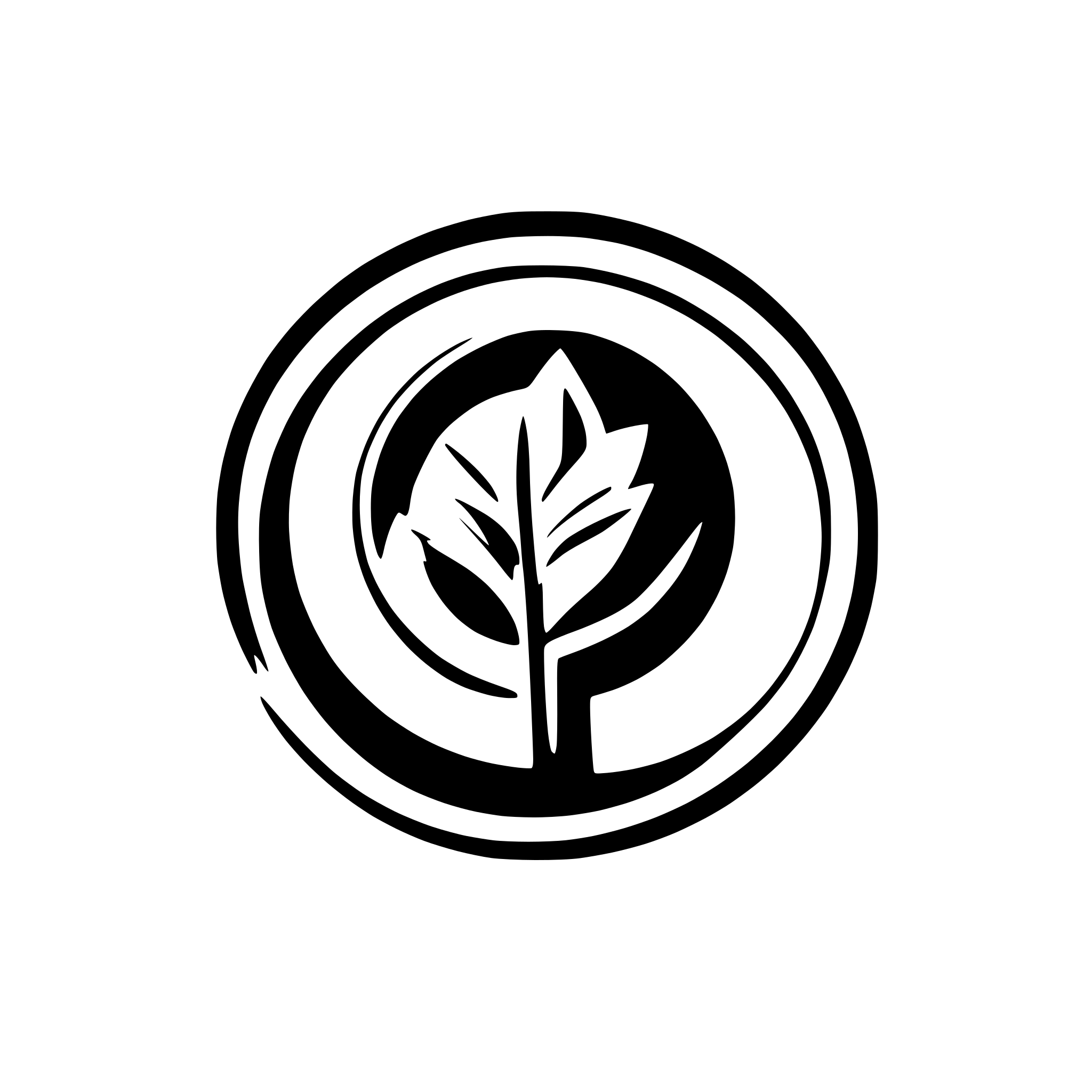 AI-generated SVG of a A minimalist logo for a corporation. Make it from simple shapes that are arranged in a circle from the center of the axis.