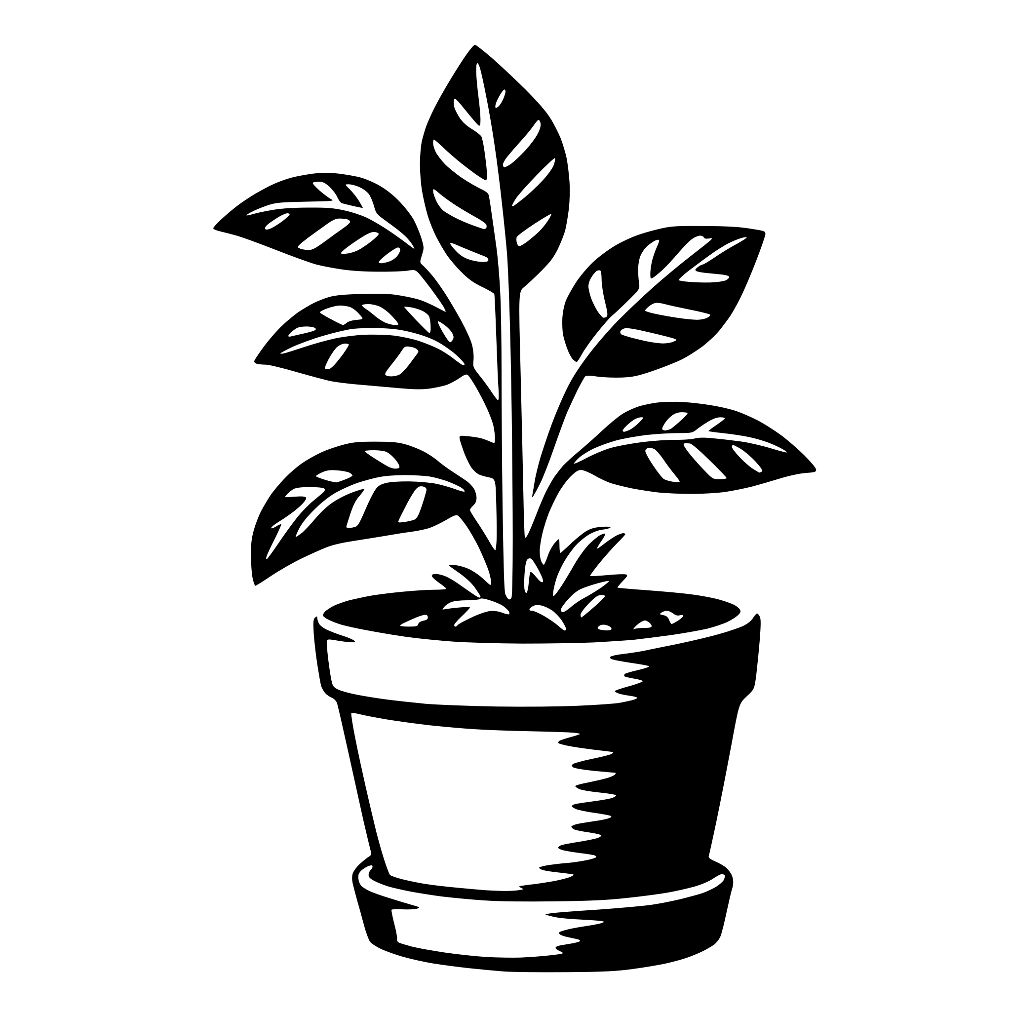 AI-generated SVG of 'potted plant'