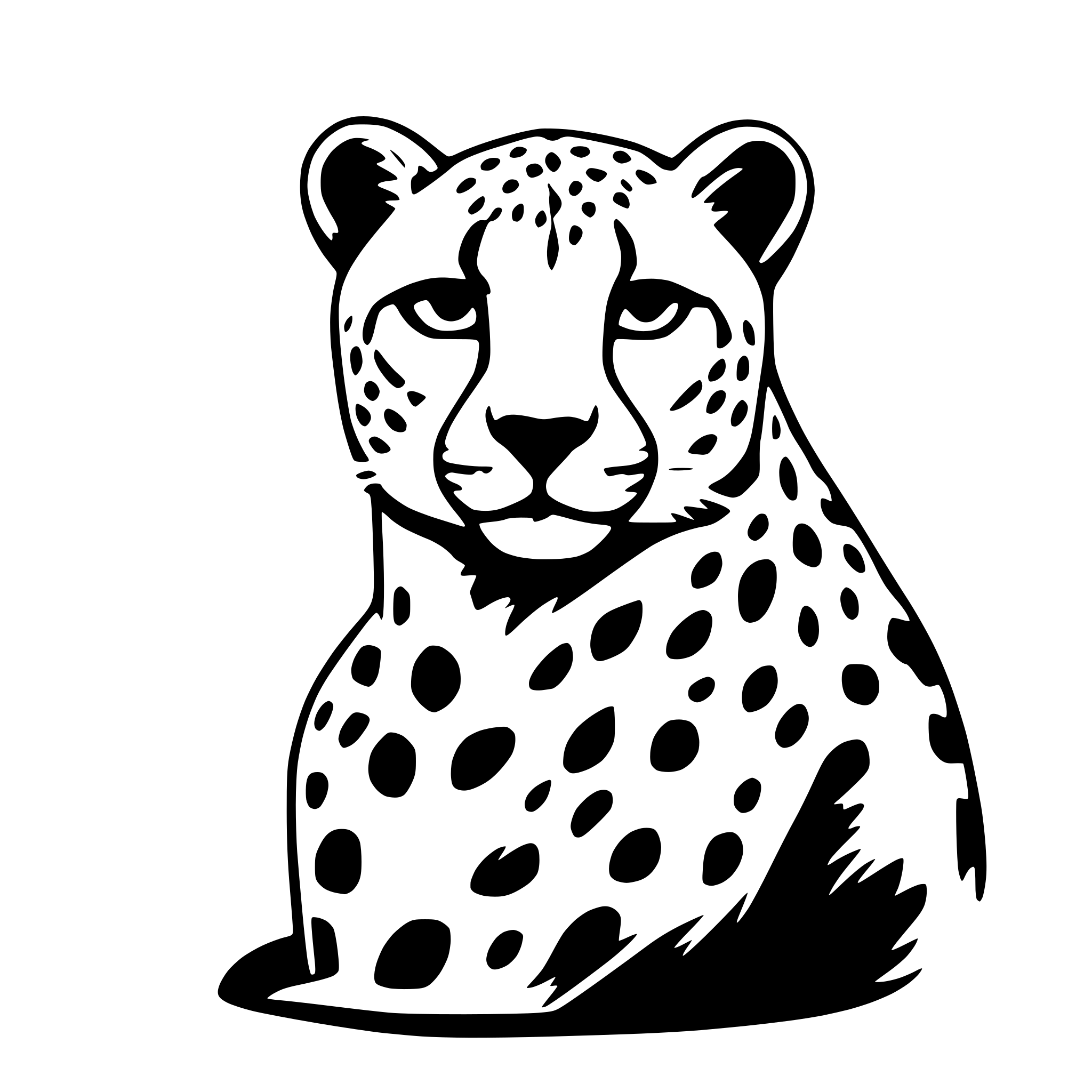 AI-generated SVG of 'cheetah'