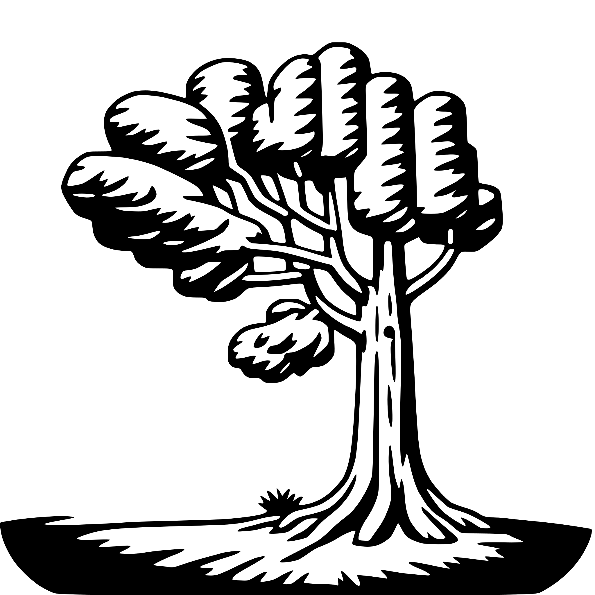 AI-generated SVG of a redwood tree