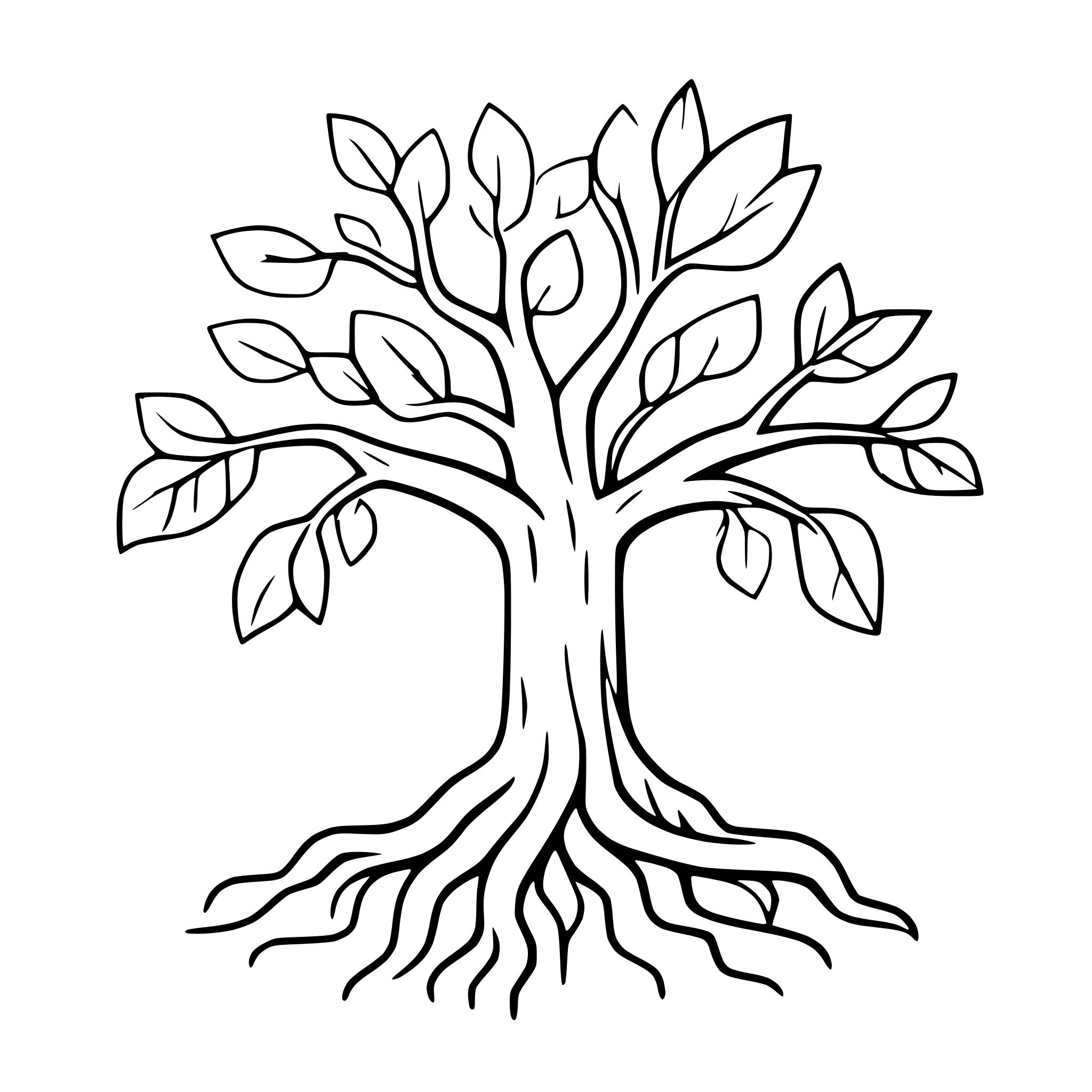 AI-generated SVG of a tangle of roots and vines