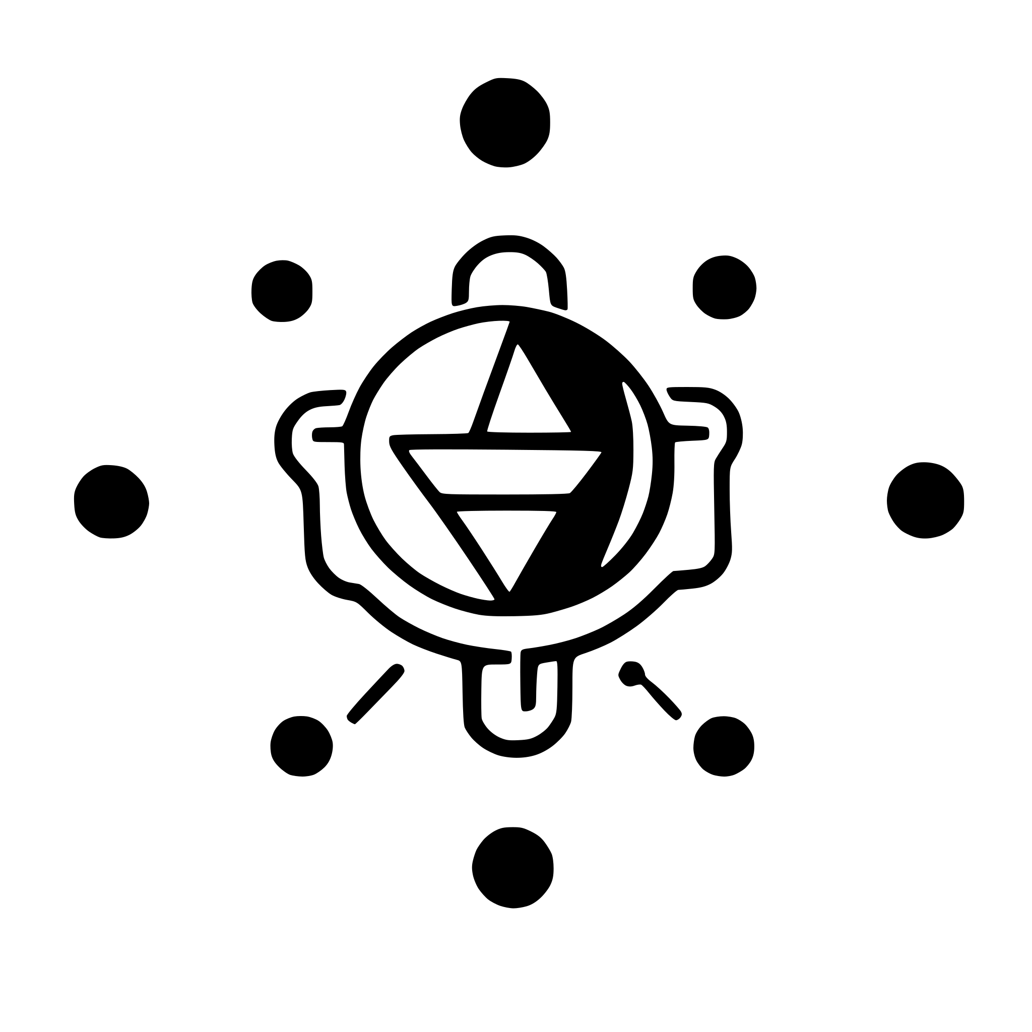 AI-generated SVG of a symmetrical decentralized communication