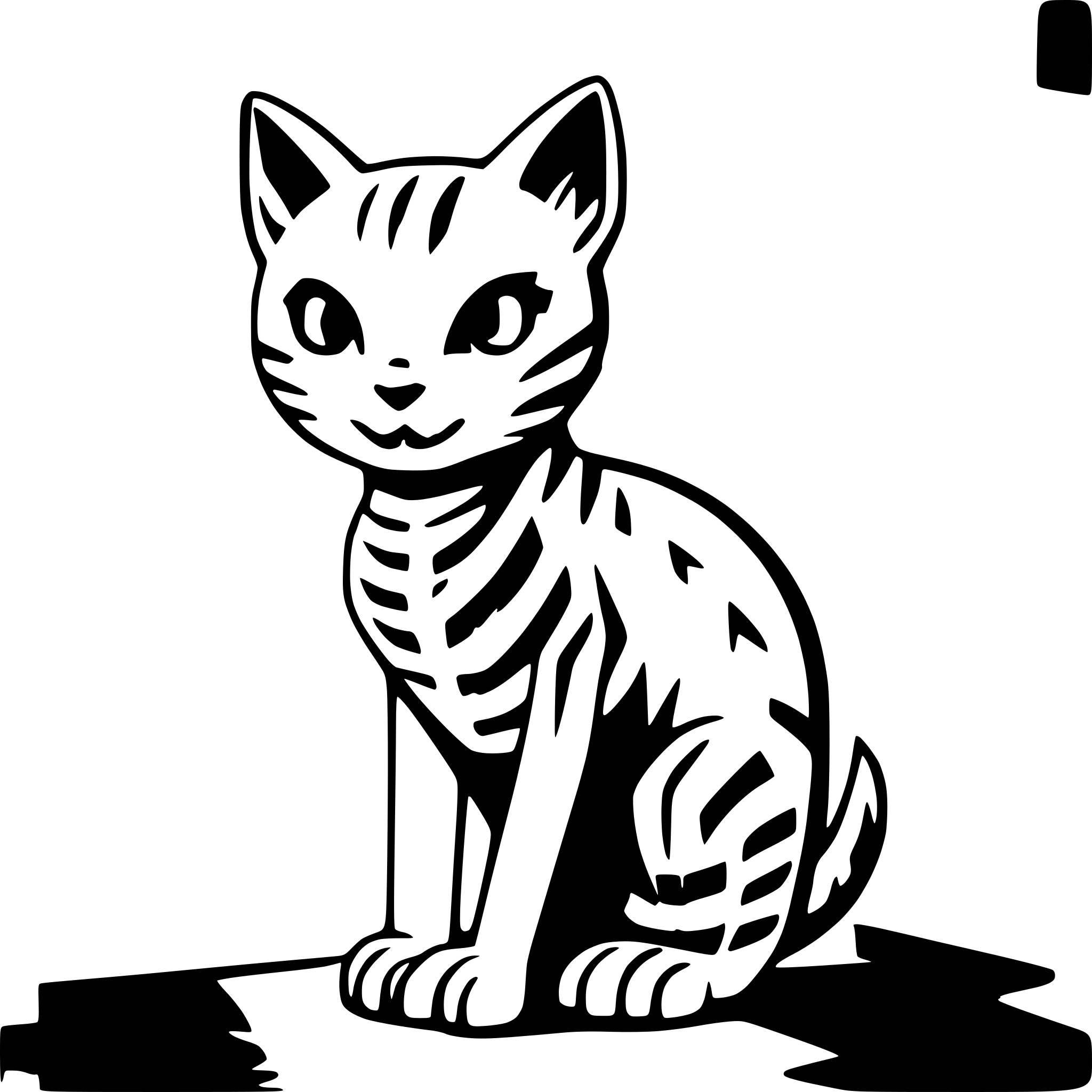 AI-generated SVG of a Generate a skeleton in the shape of a cat.