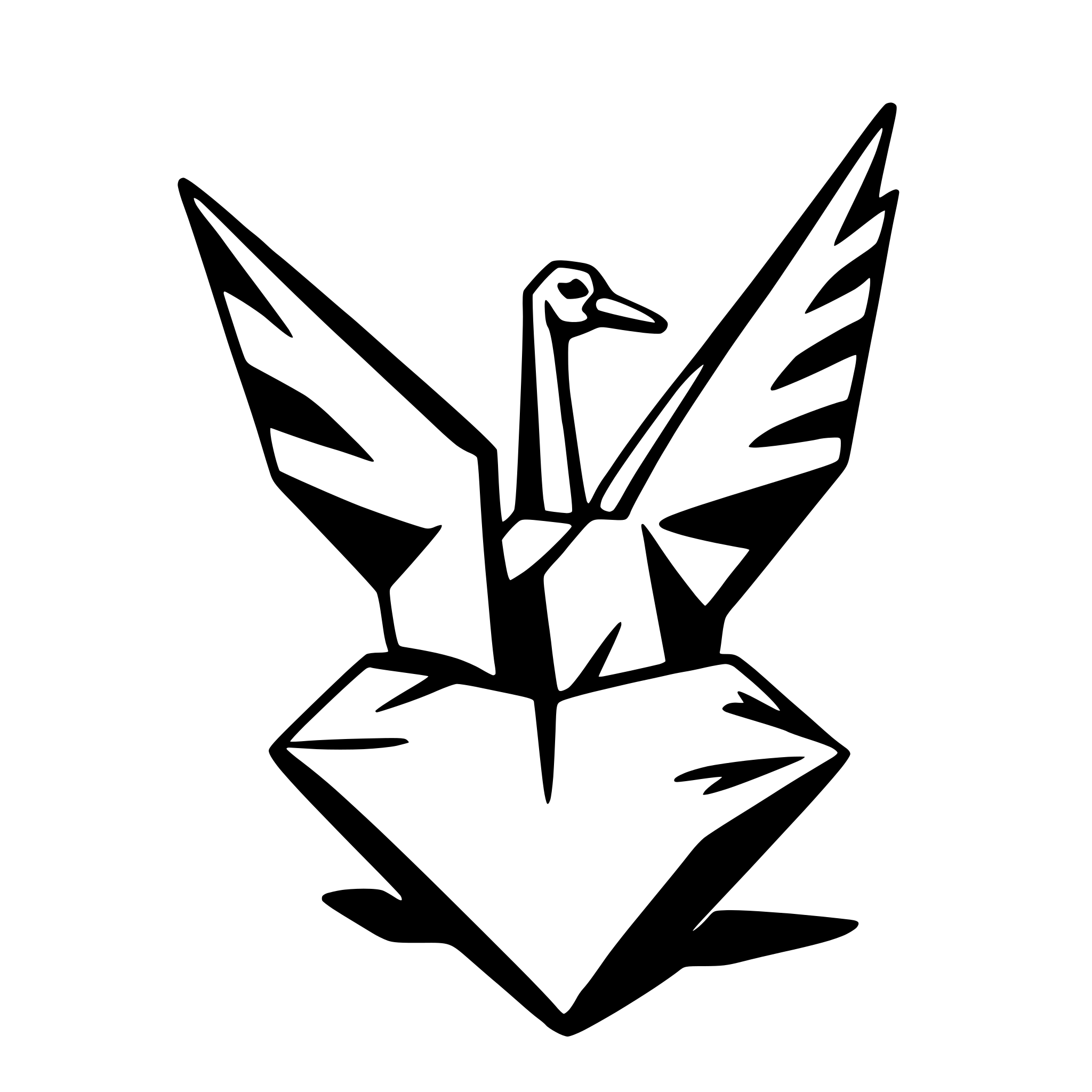 AI-generated SVG of a paper crane hearts