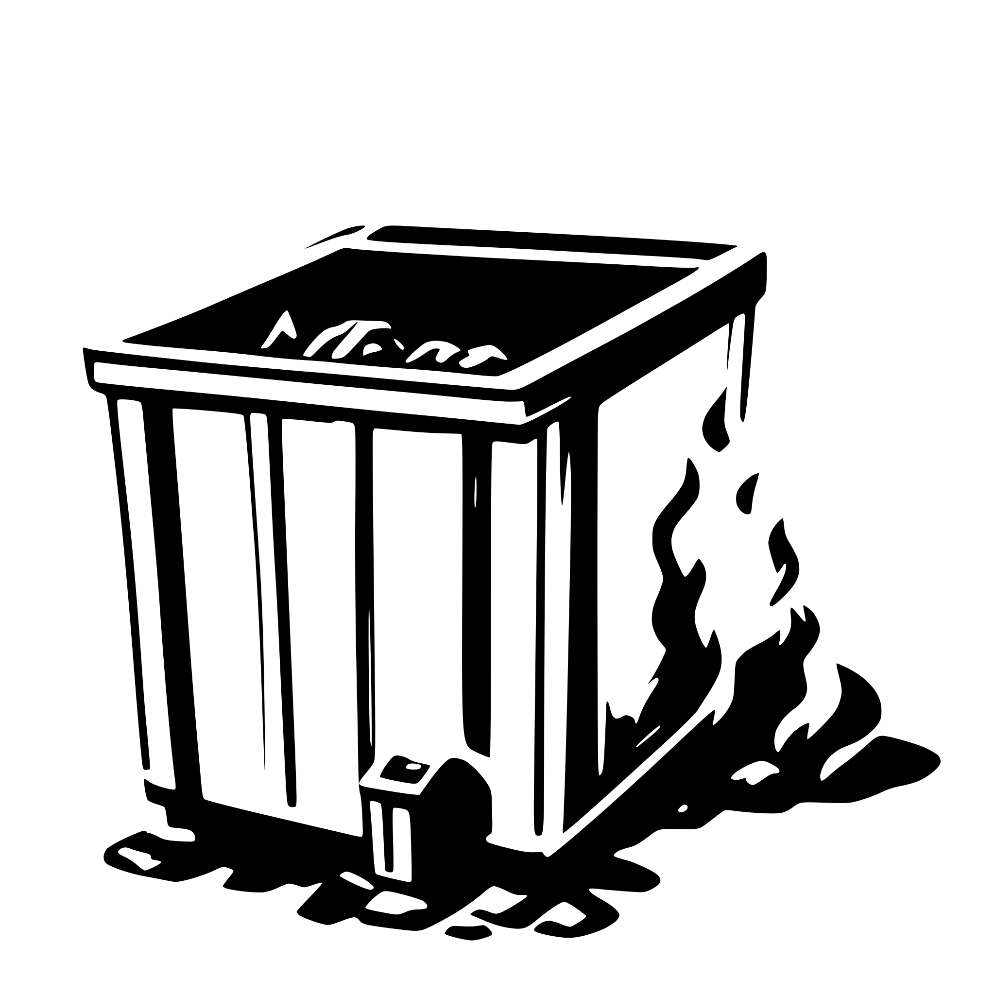AI-generated SVG of 'dumpster fire'