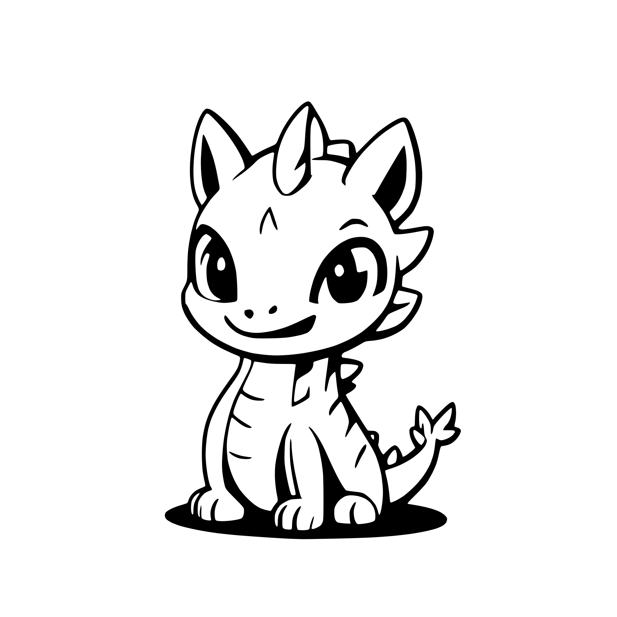 AI-generated SVG of a cute dragon