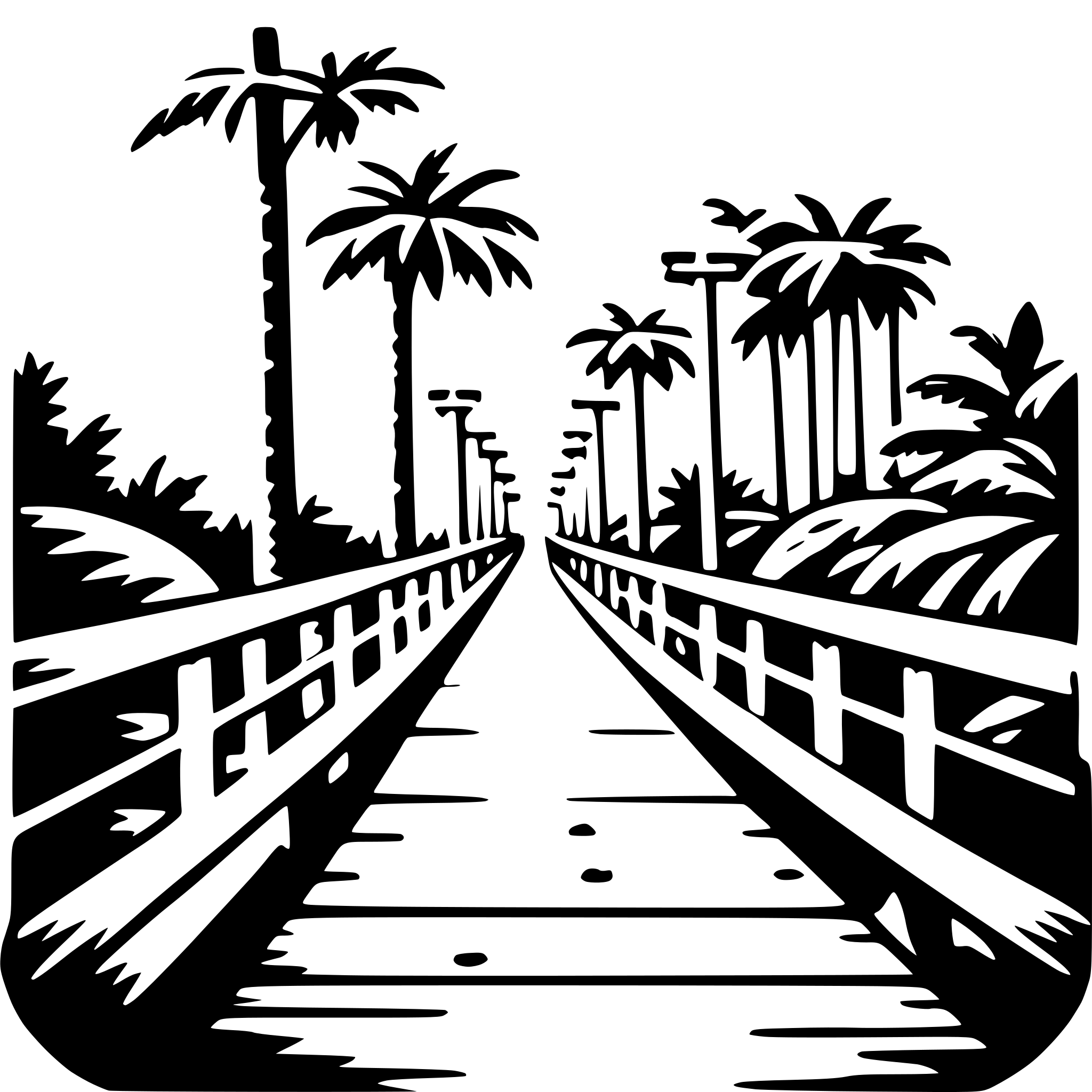 AI-generated SVG of a jungle canopy bridge