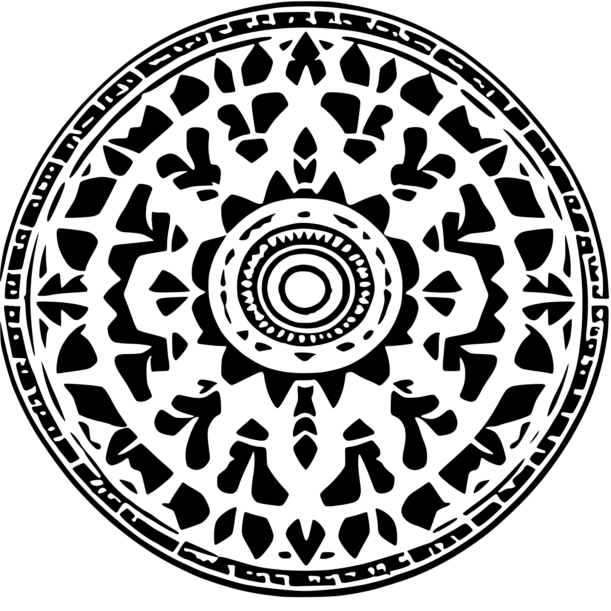 AI-generated SVG of 'generate indian circular pattern'