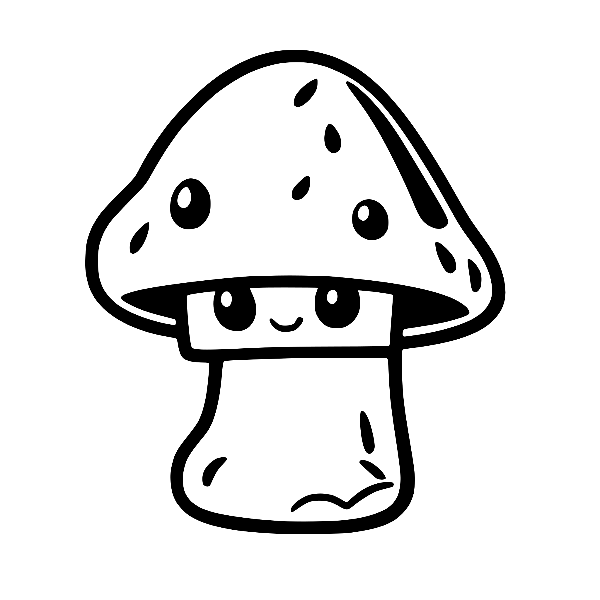 AI-generated SVG of a Create an SVG illustration of a cute ghost mushroom for a 404 error page on a mushroom-themed website. The character should have a classic mushroom cap (like an Amanita or Porcini) but with a ghostly, semi-transparent white body that tapers at the bottom like a traditional ghost. Add small, friendly cartoon eyes and a surprised expression that conveys 'Oops, something's missing!' The mushroom ghost should appear to be floating slightly above the ground with a subtle shadow beneath it. Use a limi