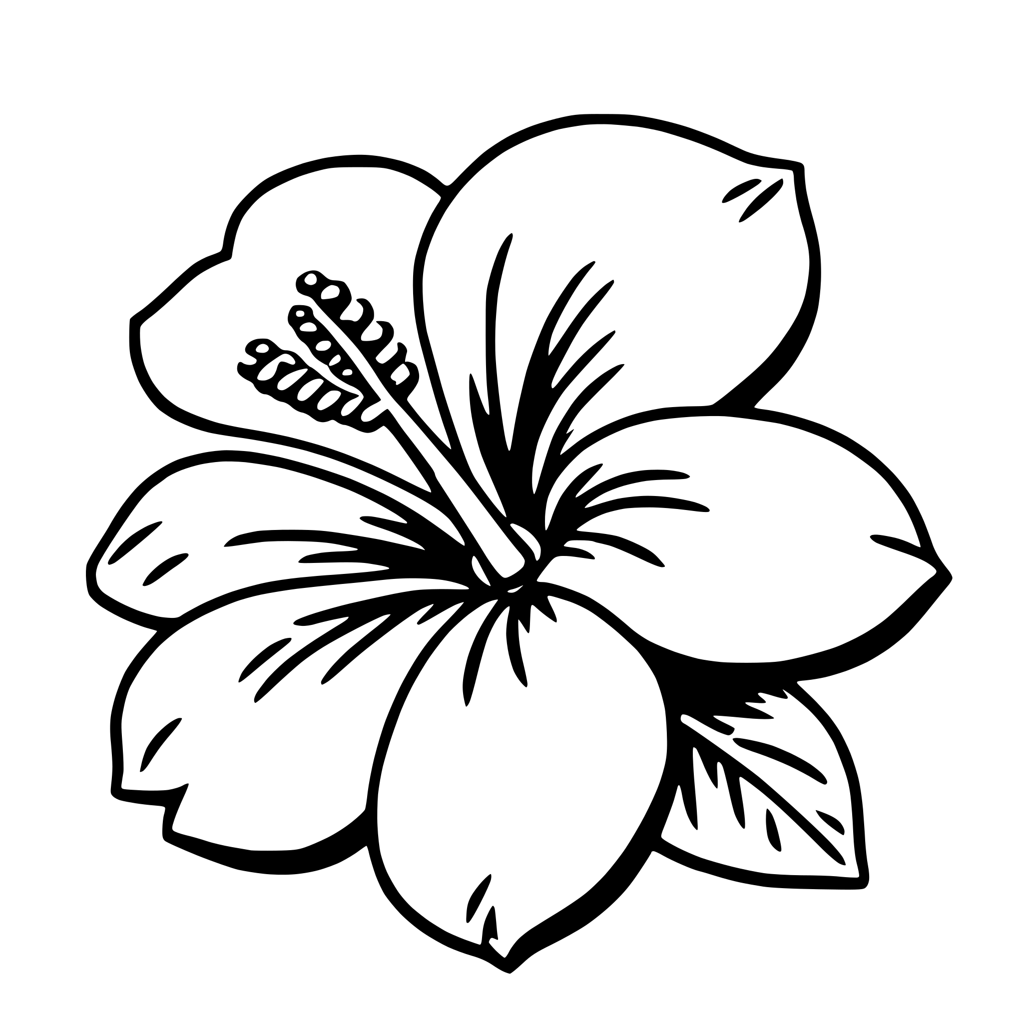 AI-generated SVG of 'hibiscus'