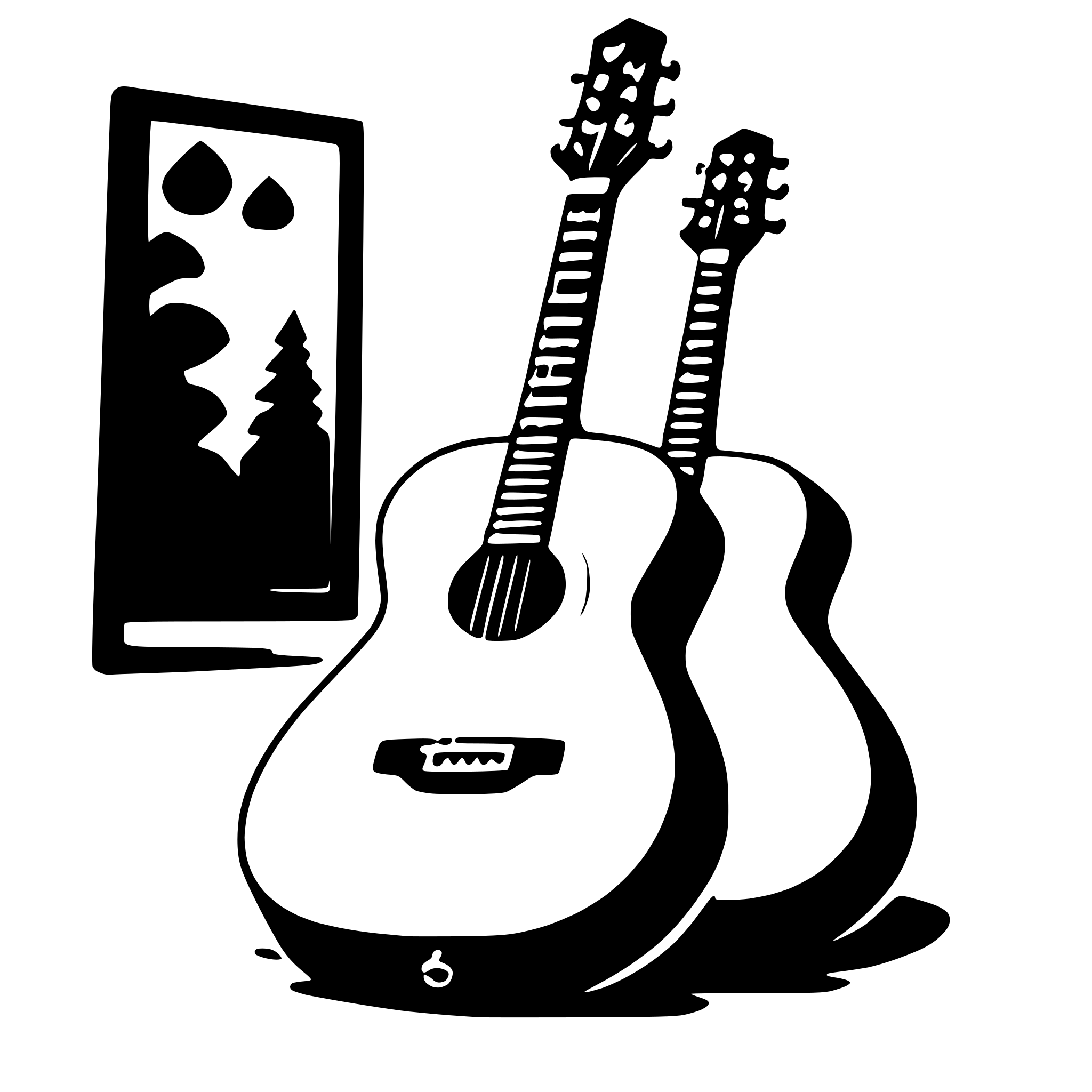 AI-generated SVG of a guitar