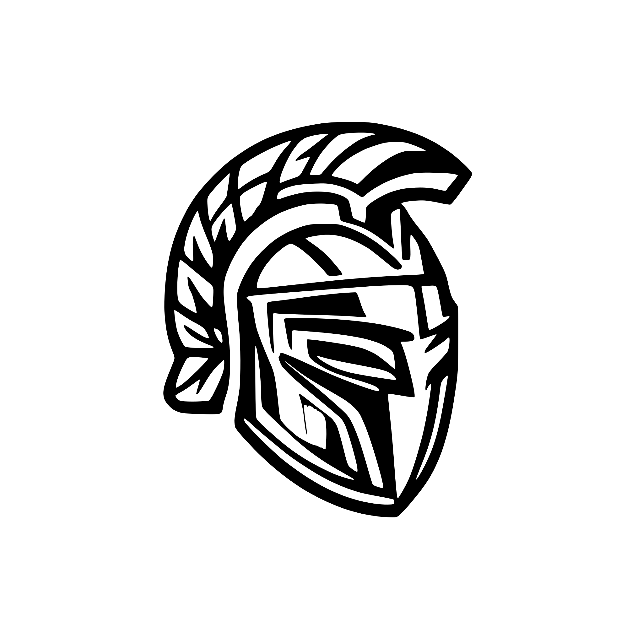 AI-generated SVG of a creat a logo. A black Spartan helmet with a laurel wreath with no background written TEAM VICTORY, highlight the letters "V" and "R" our slogan is Futevolei Performance. Use vector style strokes