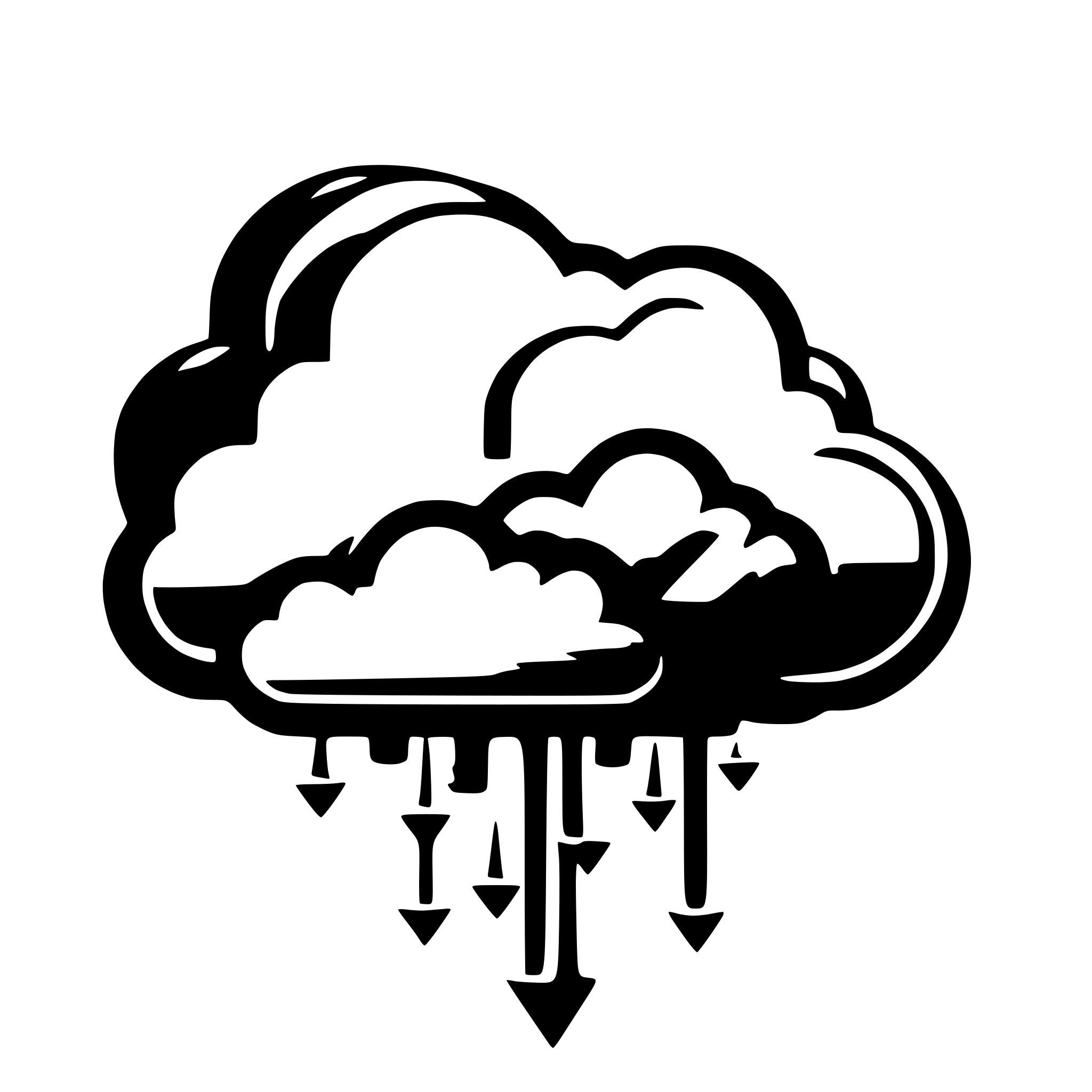 AI-generated SVG of '4 cloud, where 3 cloud intersect with 1'