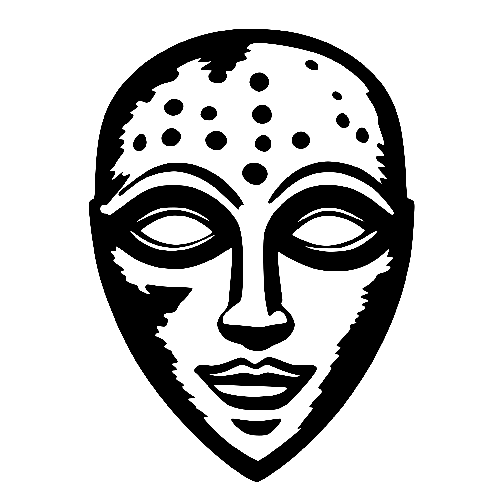 AI-generated SVG of 'a rusted mask'