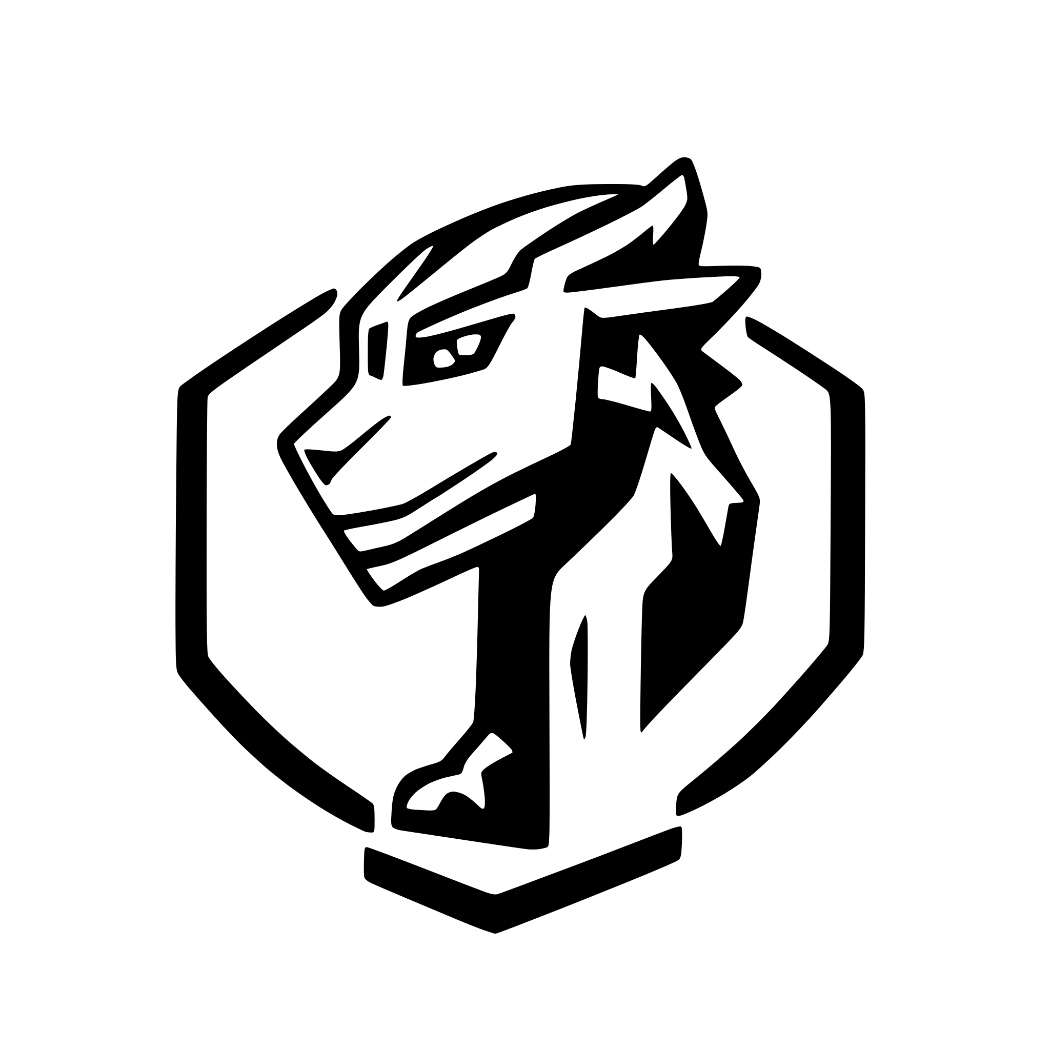 AI-generated SVG of 'minimalistic griffin blocky'