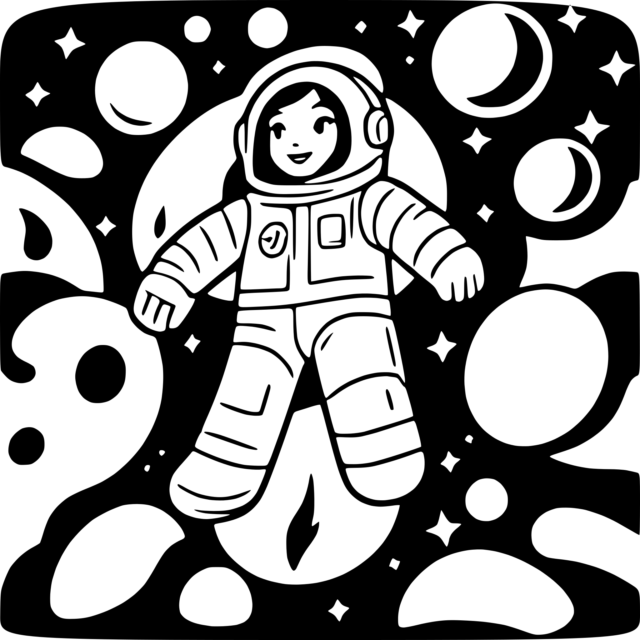 AI-generated SVG of 'astronaut floating in space'