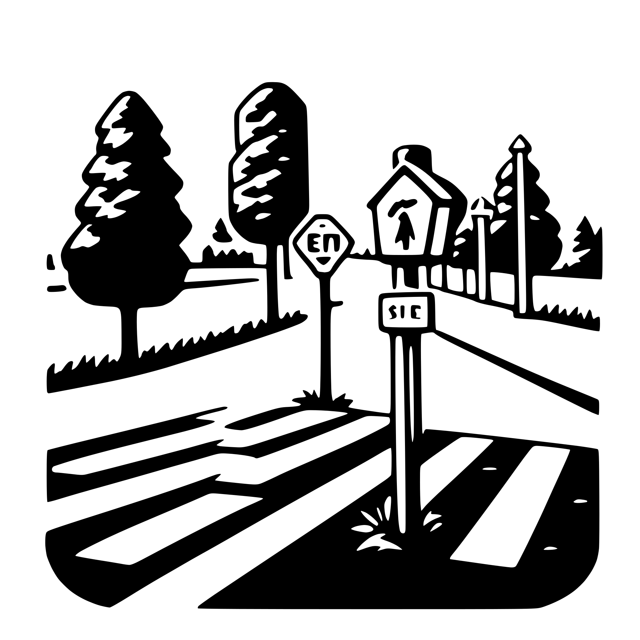 AI-generated SVG of a crosswalk sign