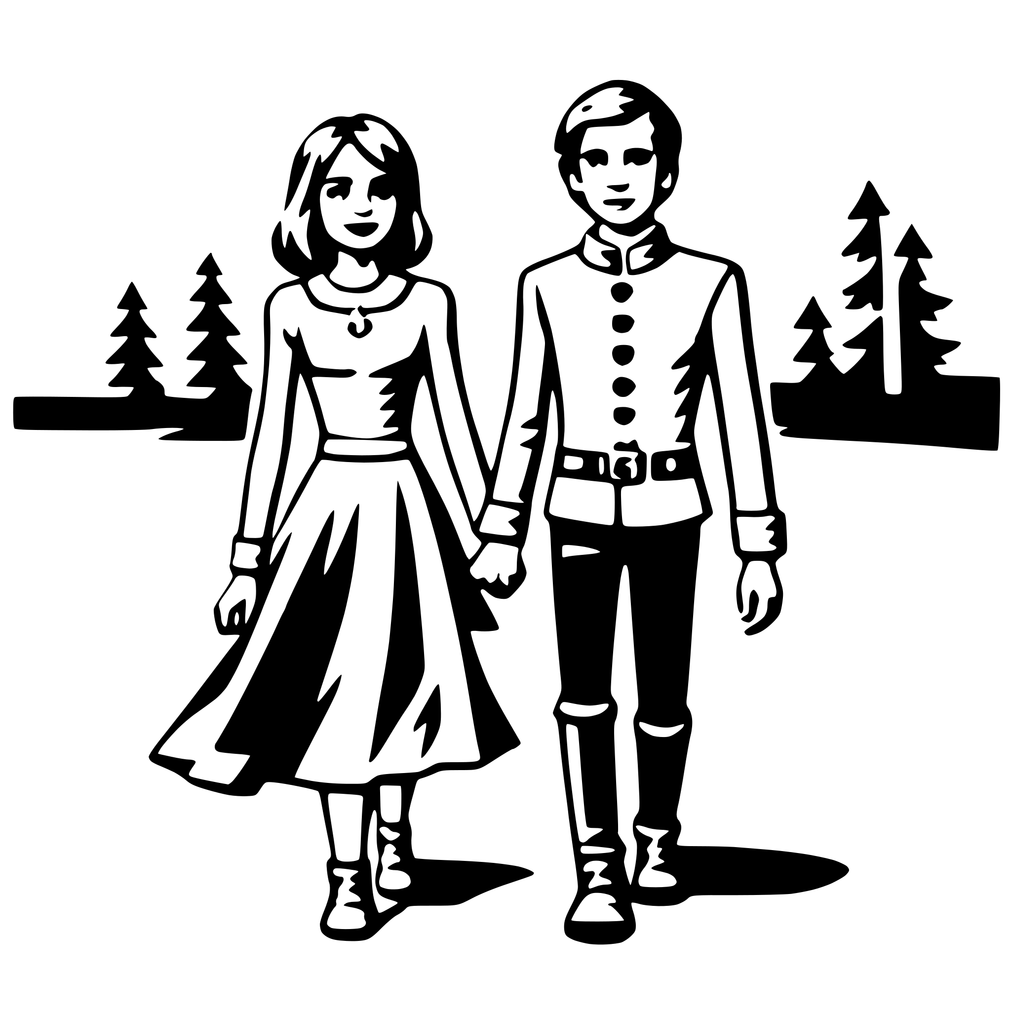 AI-generated SVG of 'couple's matching outfits'
