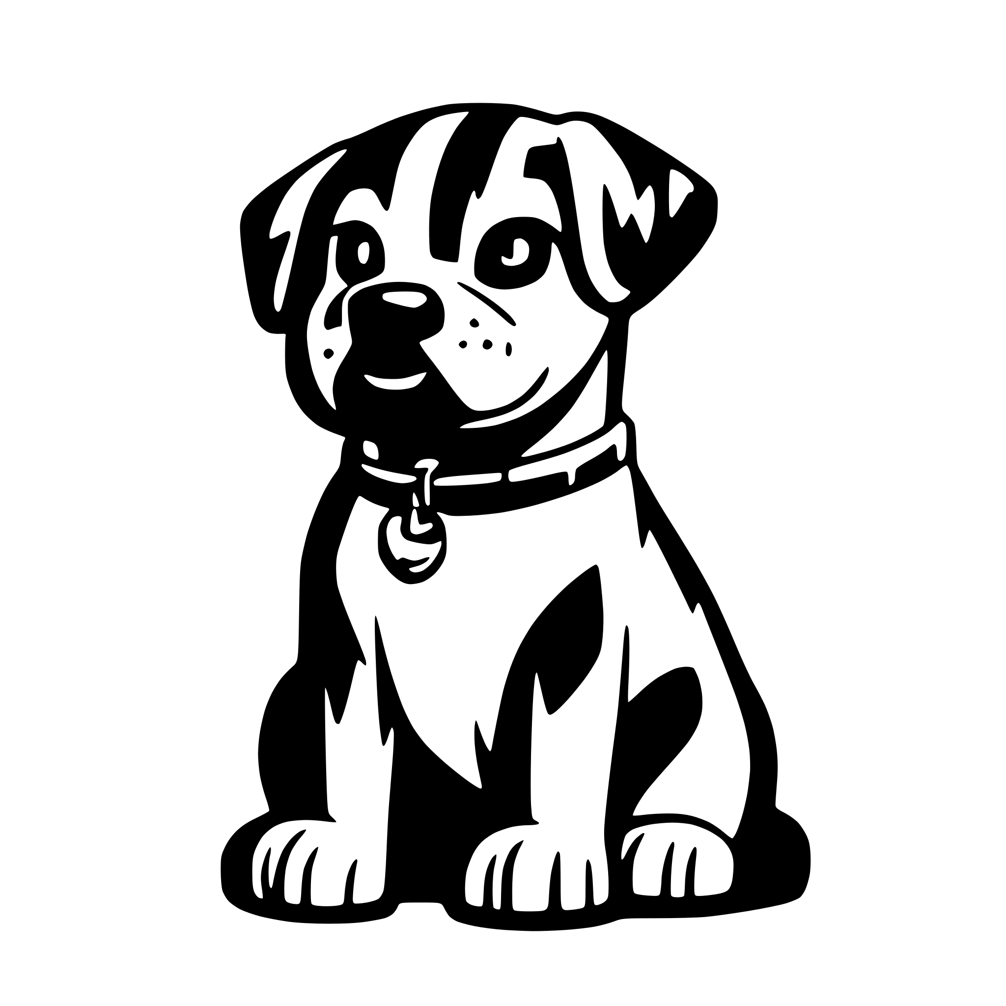 AI-generated SVG of a rottweiler