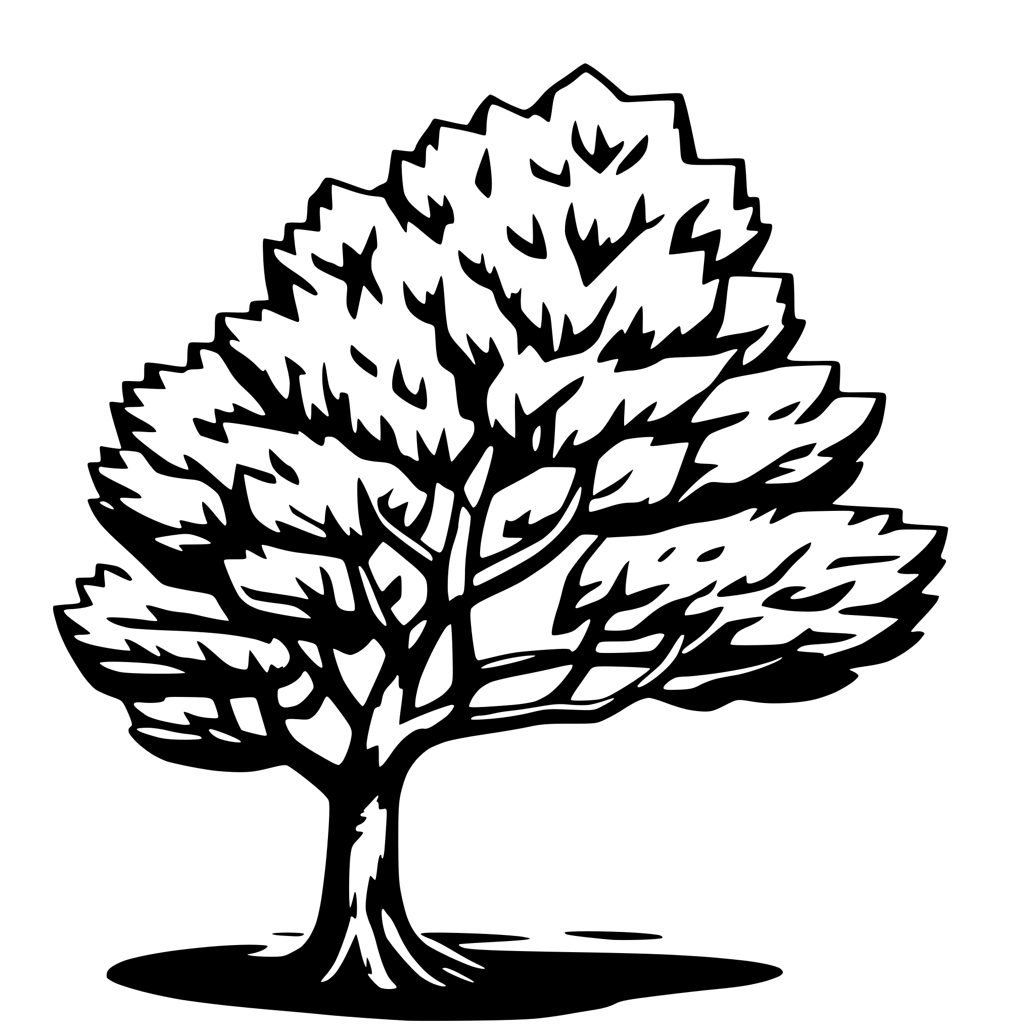 AI-generated SVG of a tree vektor grafik