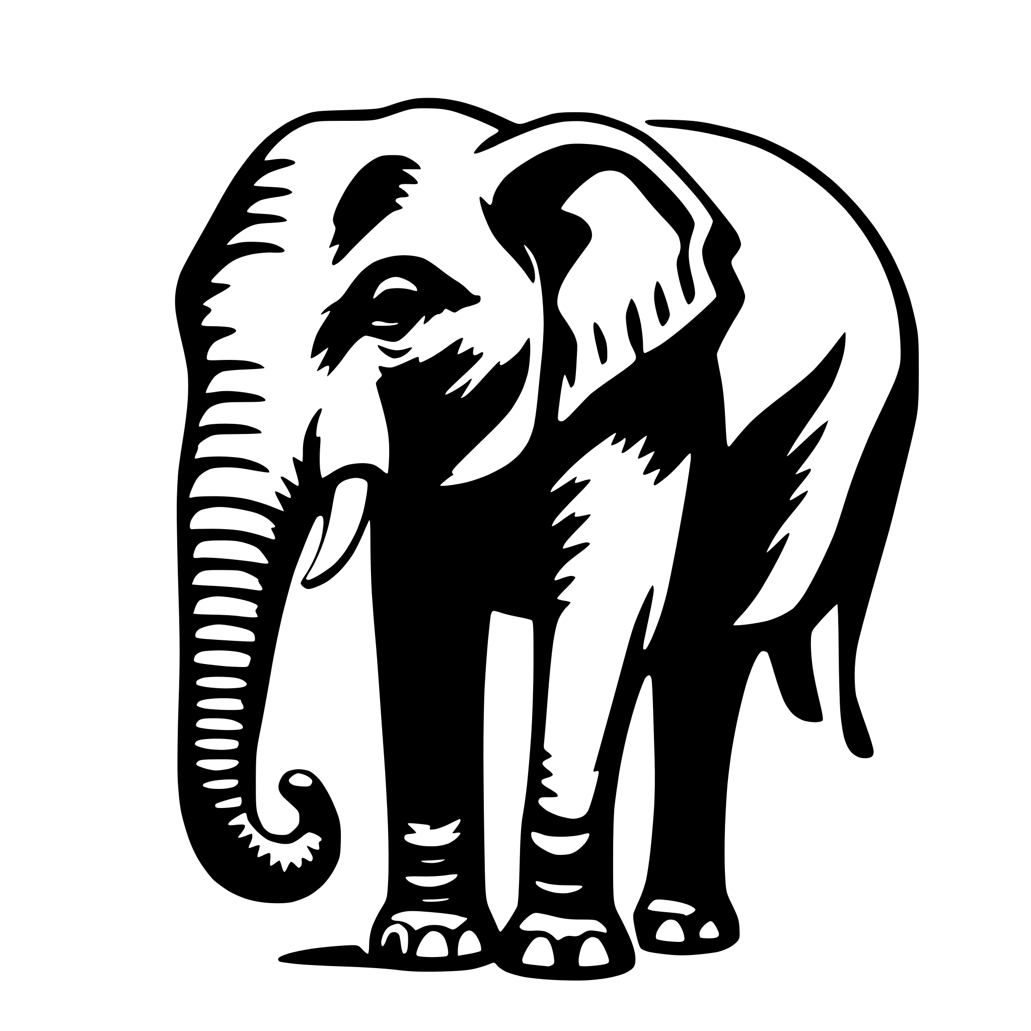 AI-generated SVG of a elephant