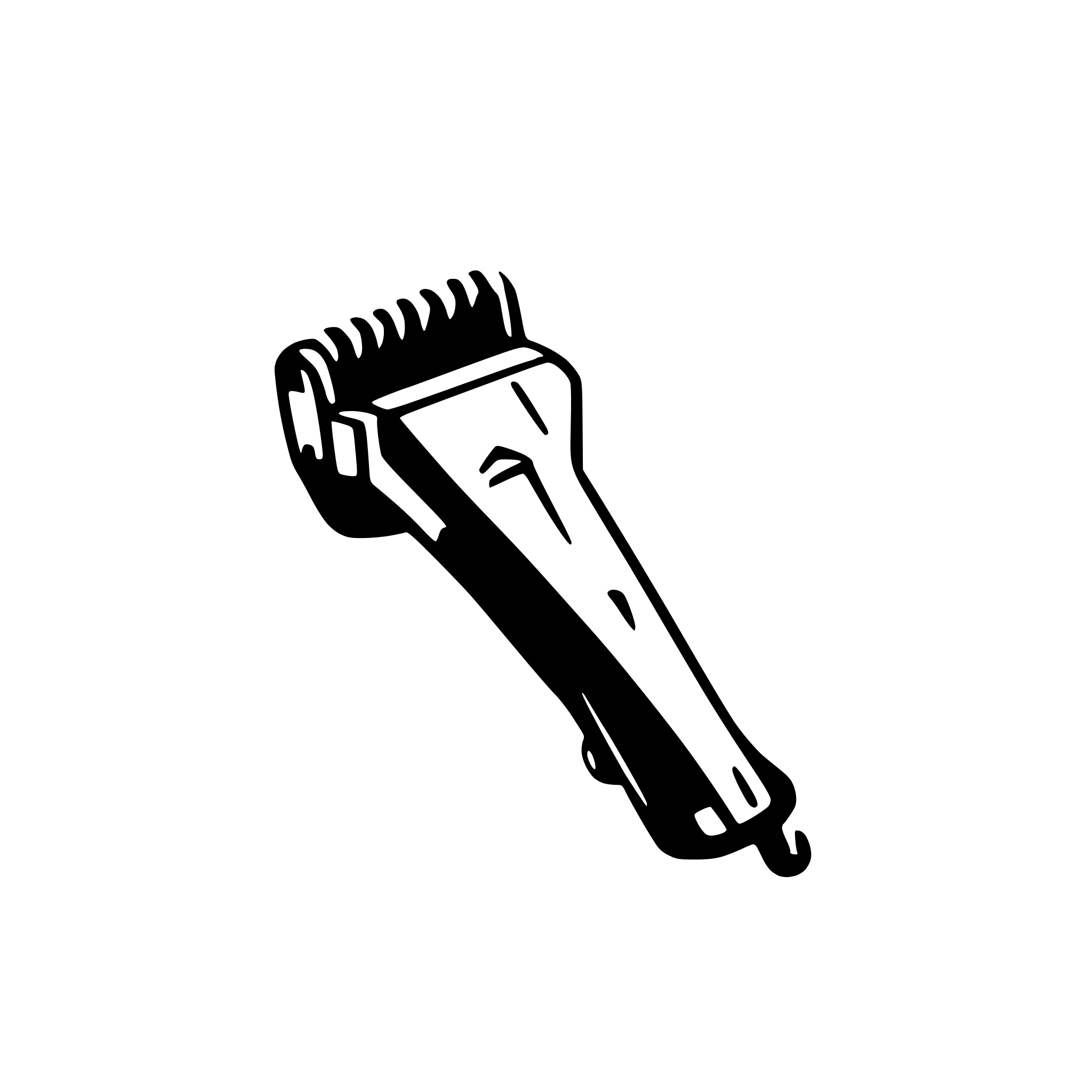 AI-generated SVG of a Sharpening hair clippers with a sharpening stone