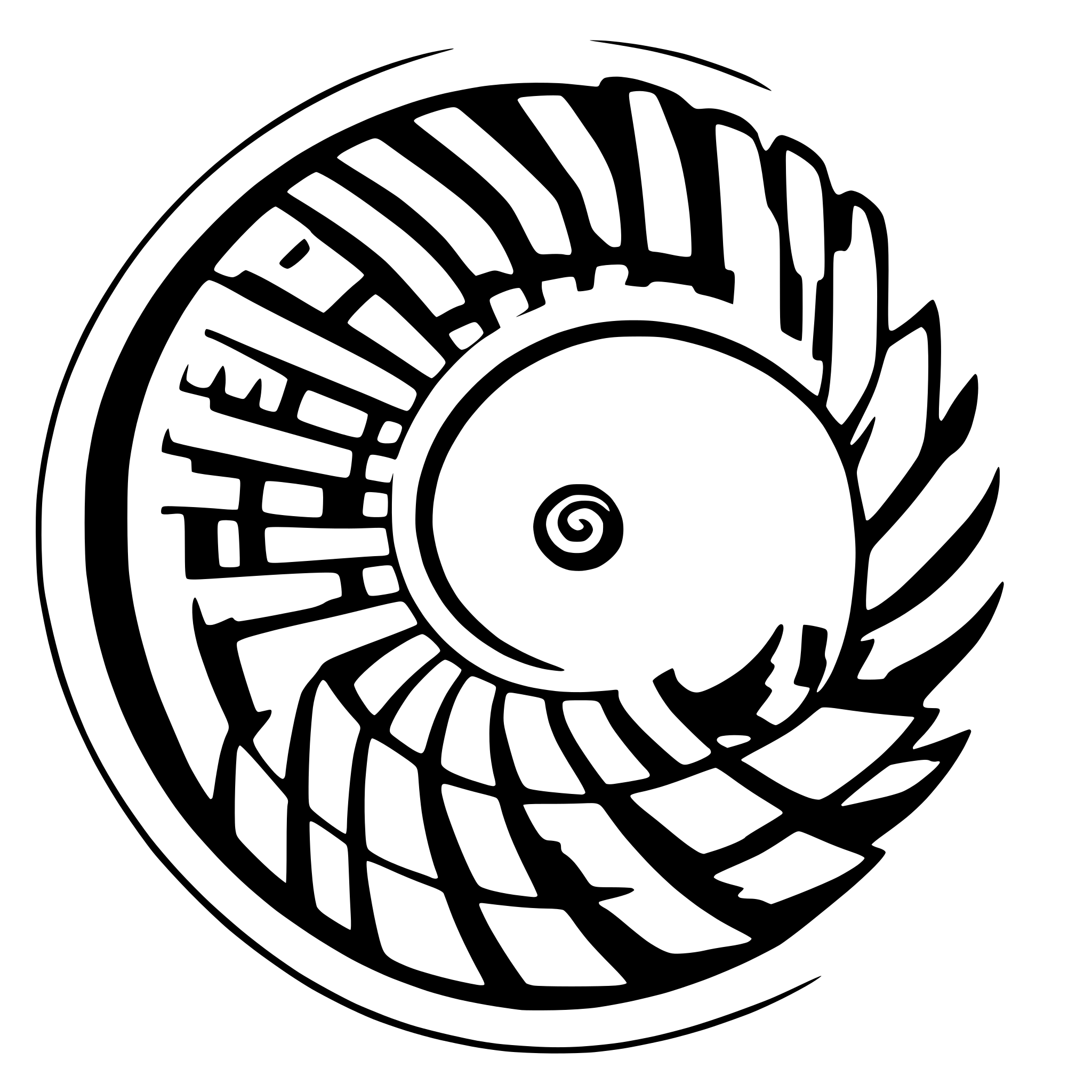 AI-generated SVG of 'Simple line Fibonacci spiral'
