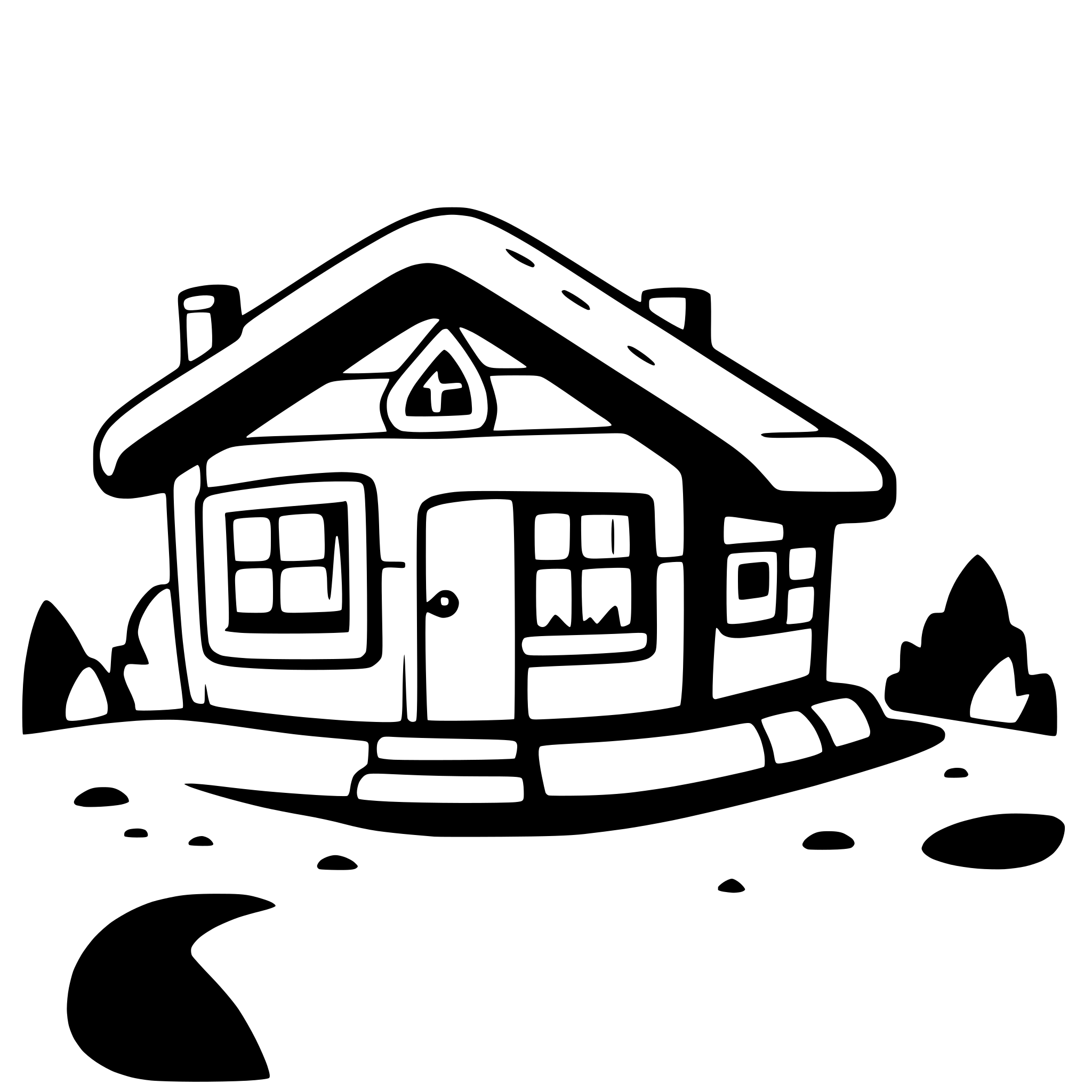 AI-generated SVG of a cartoon cabin 2d cute cozy , without background or tree
