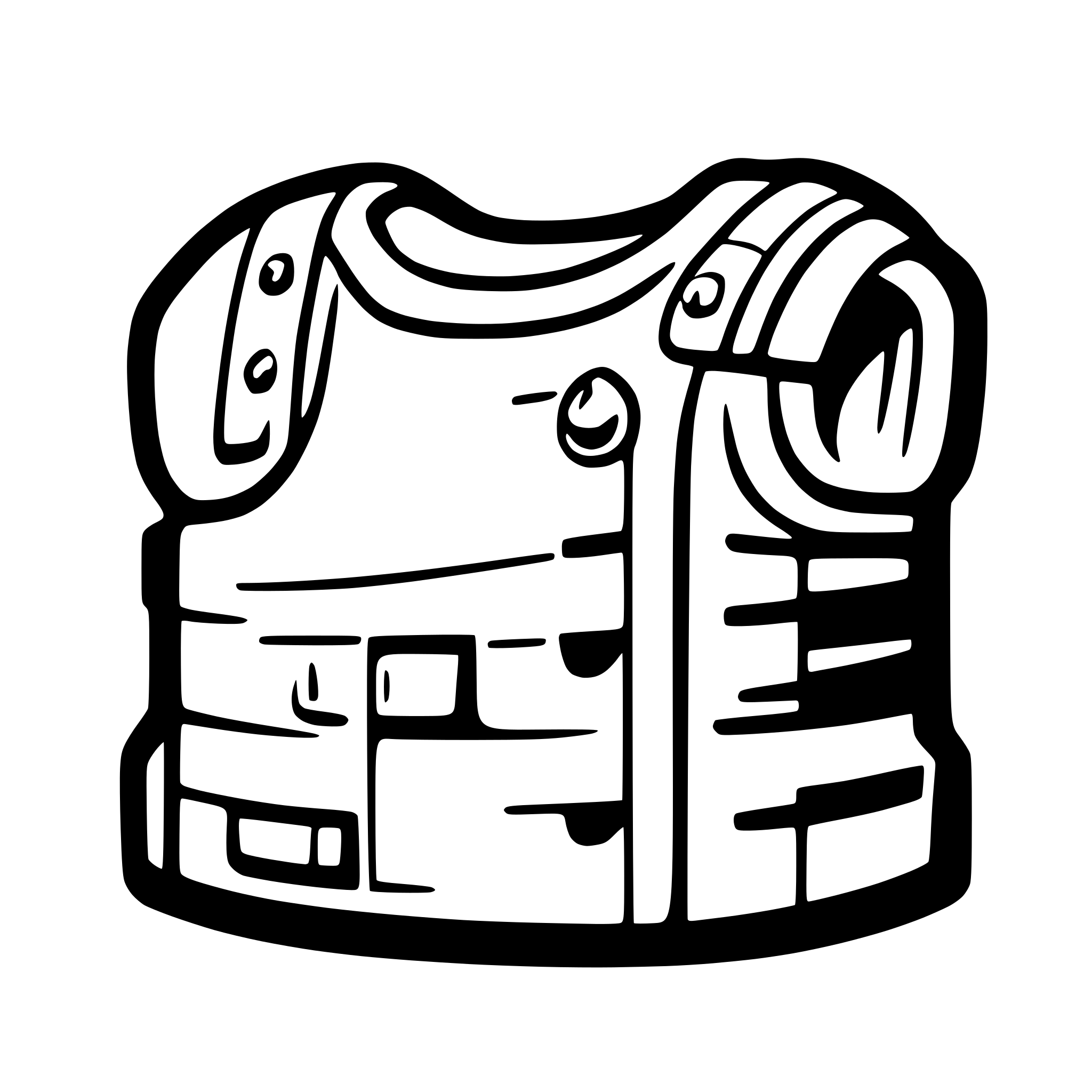 AI-generated SVG of a detailed samurai chest armor icon
