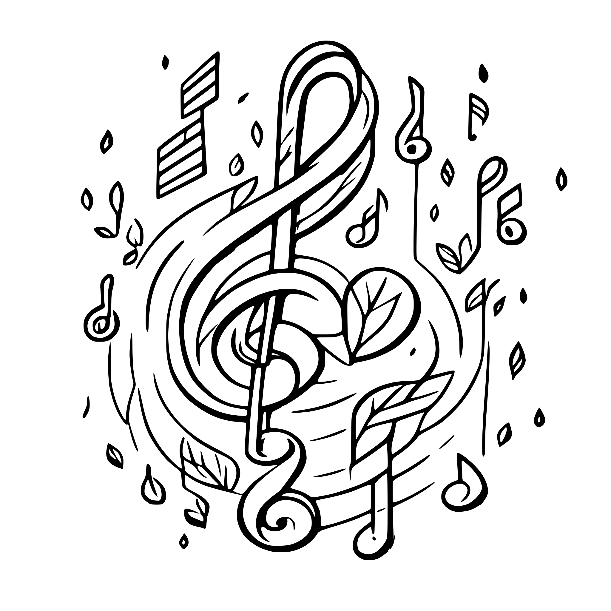 AI-generated SVG of a musical notes