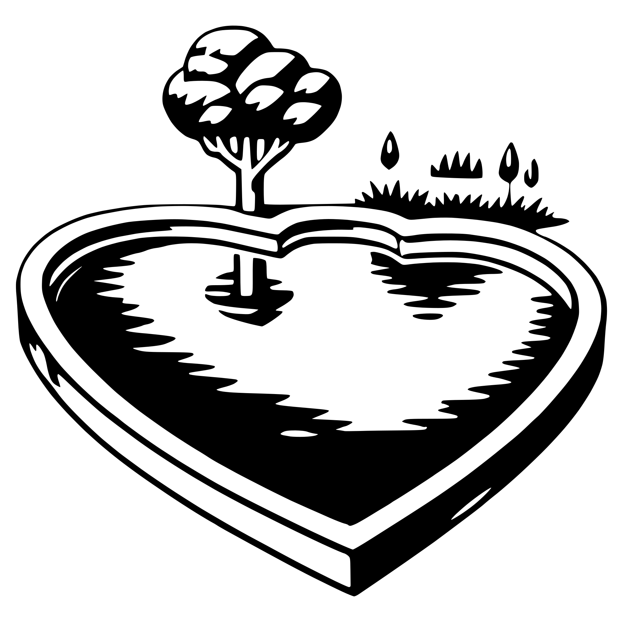 AI-generated SVG of a heart-shaped pool