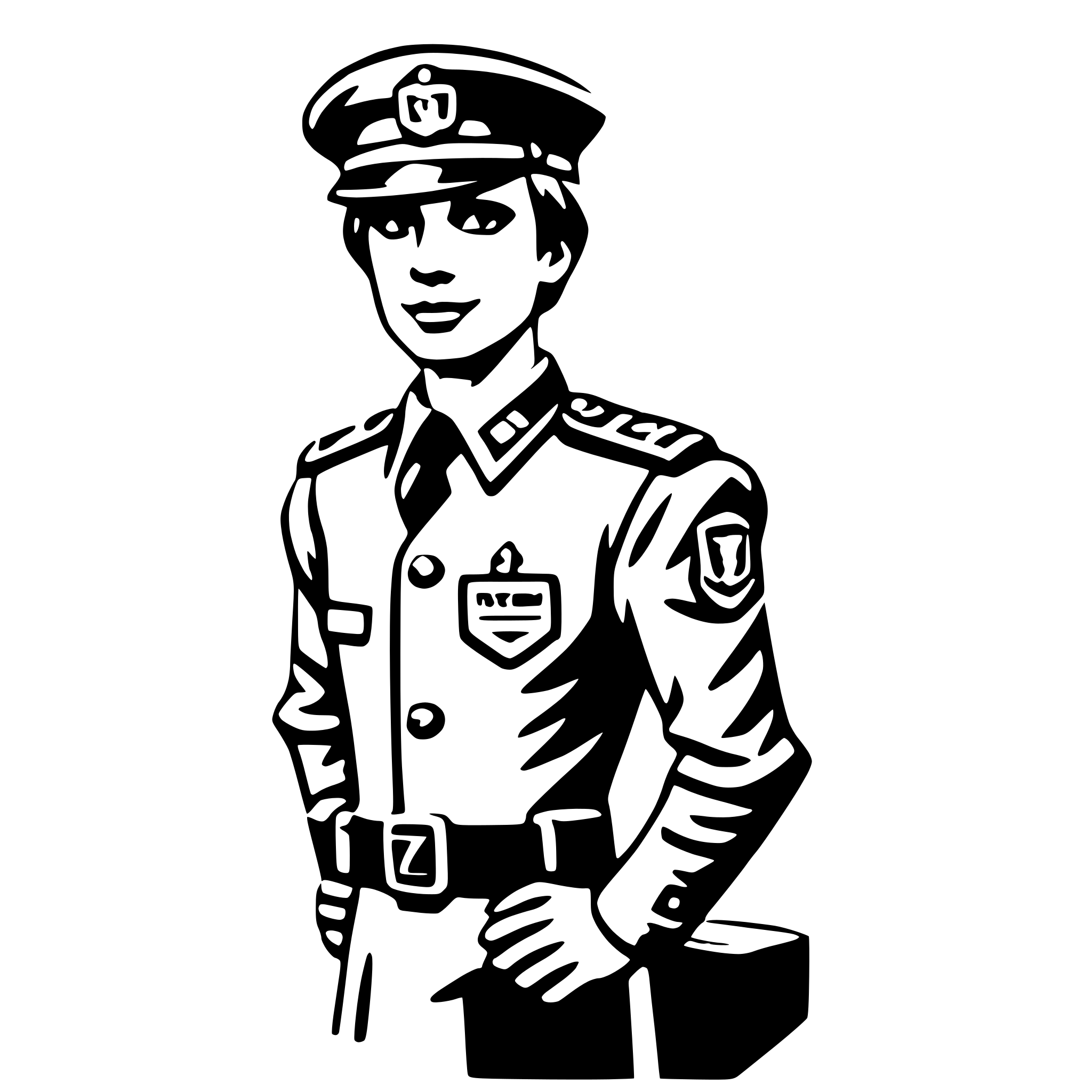 AI-generated SVG of 'customs officer'
