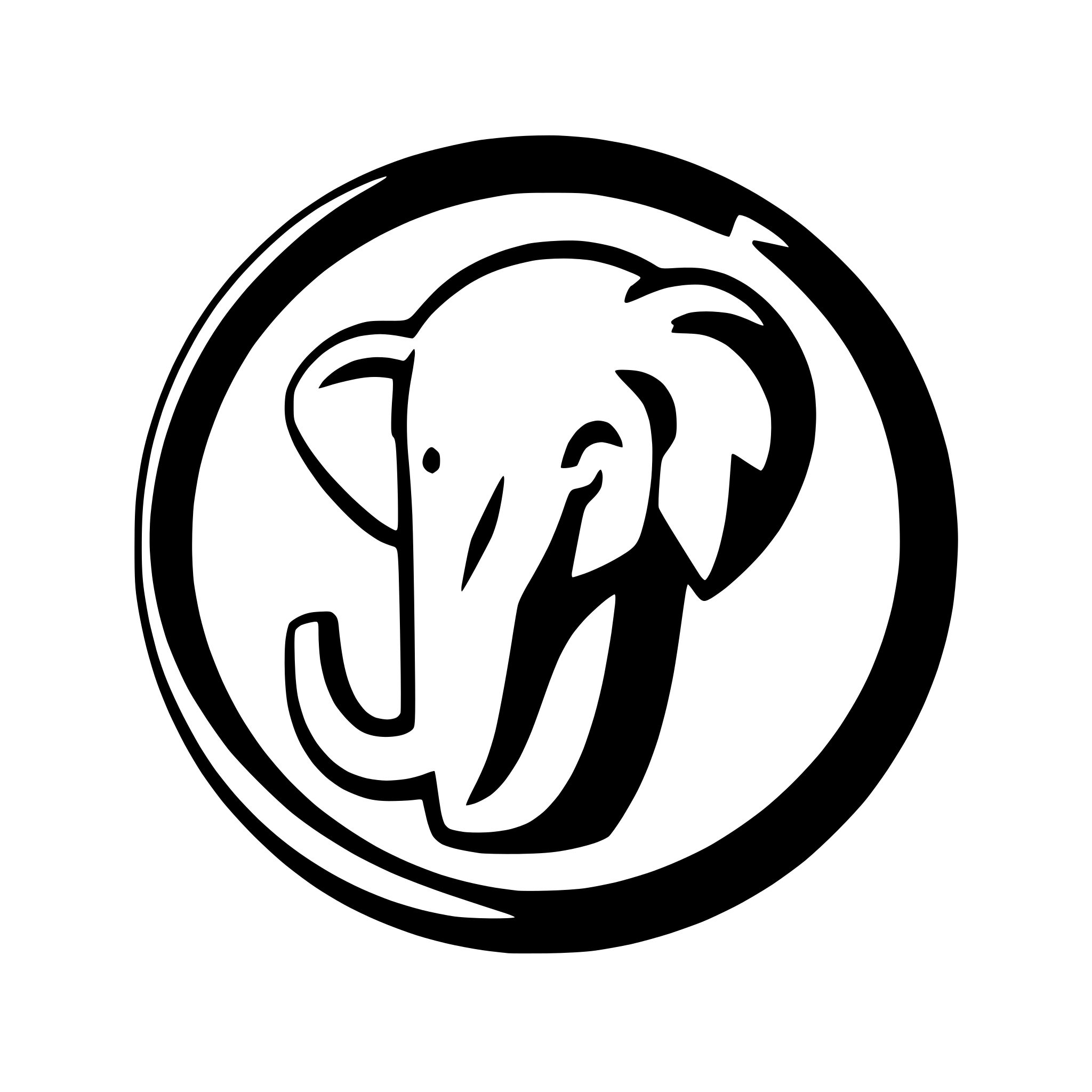 AI-generated SVG of a minimalist elephant with raised trunk