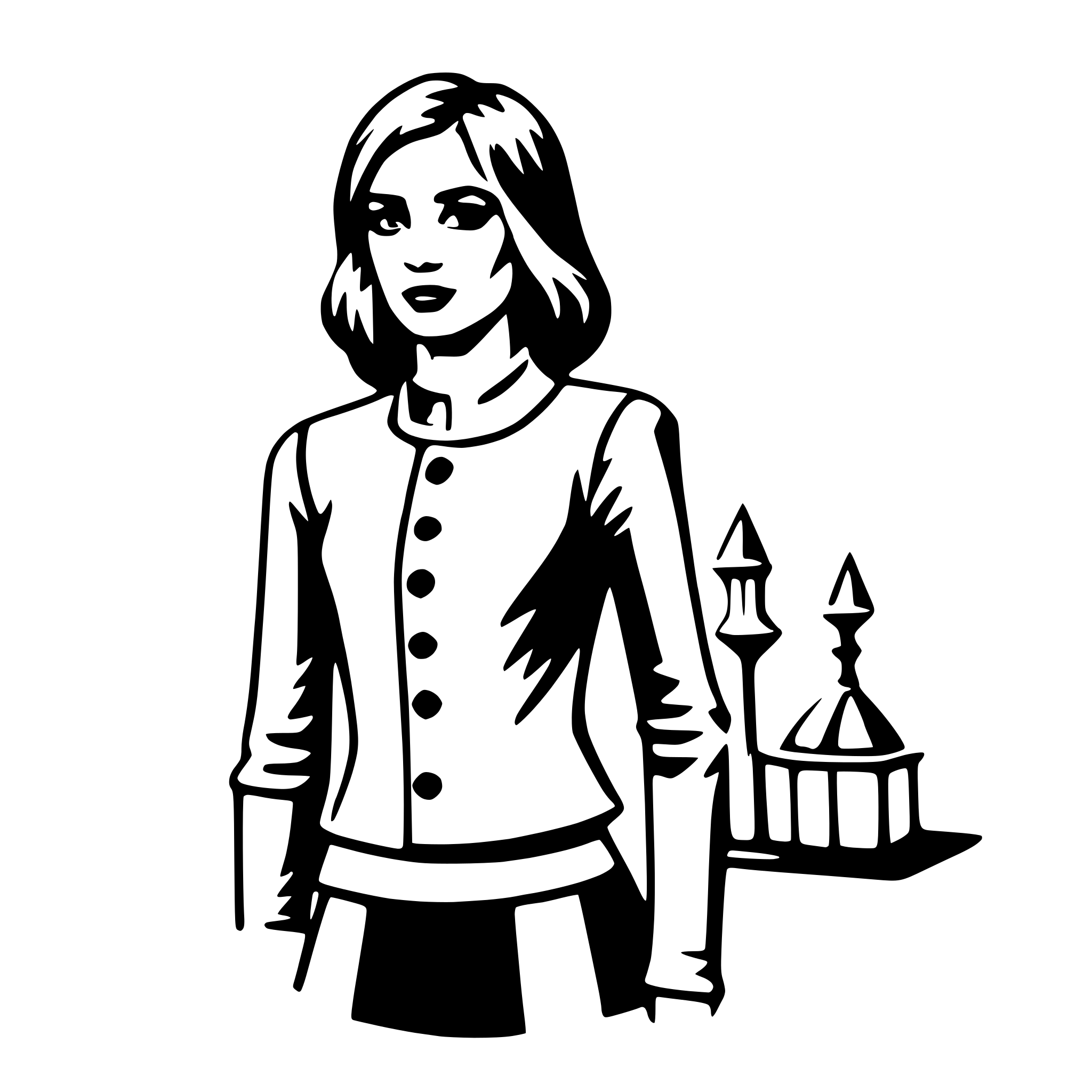 AI-generated SVG of 'fashion designer'