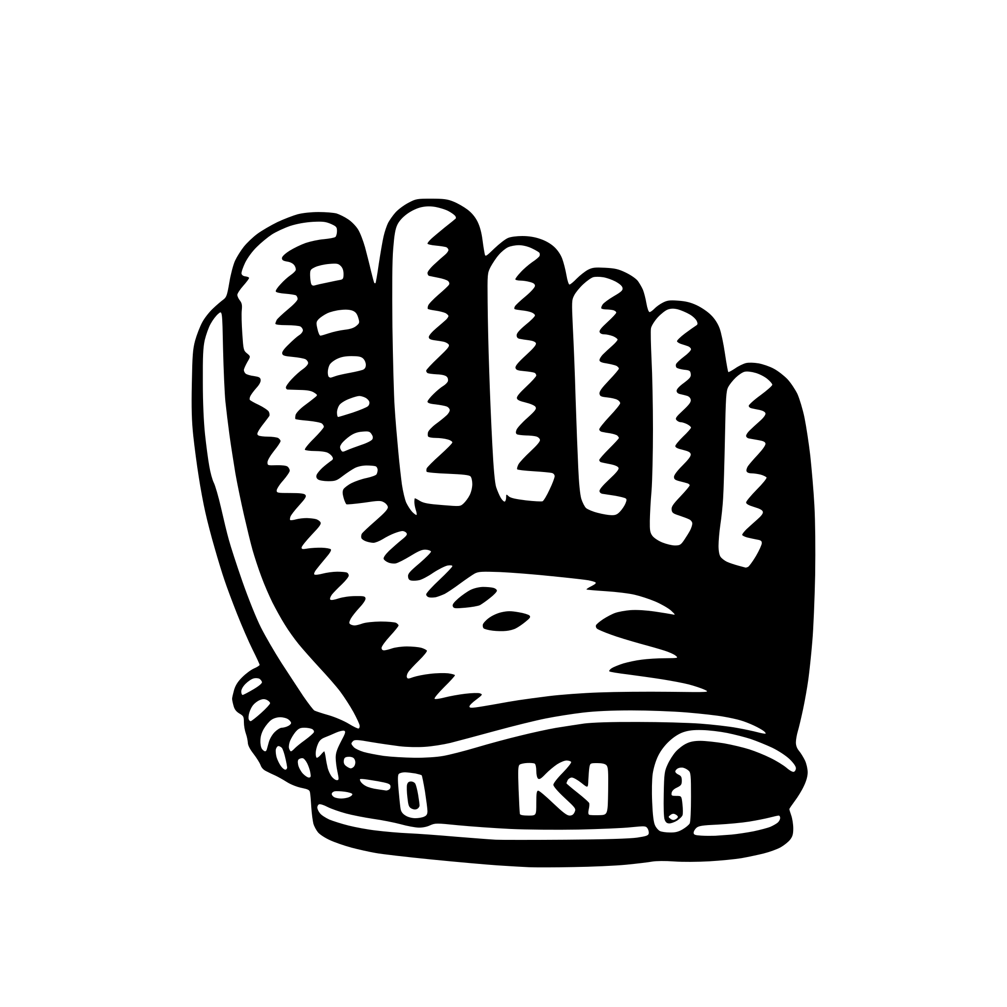 AI-generated SVG of a baseball glove