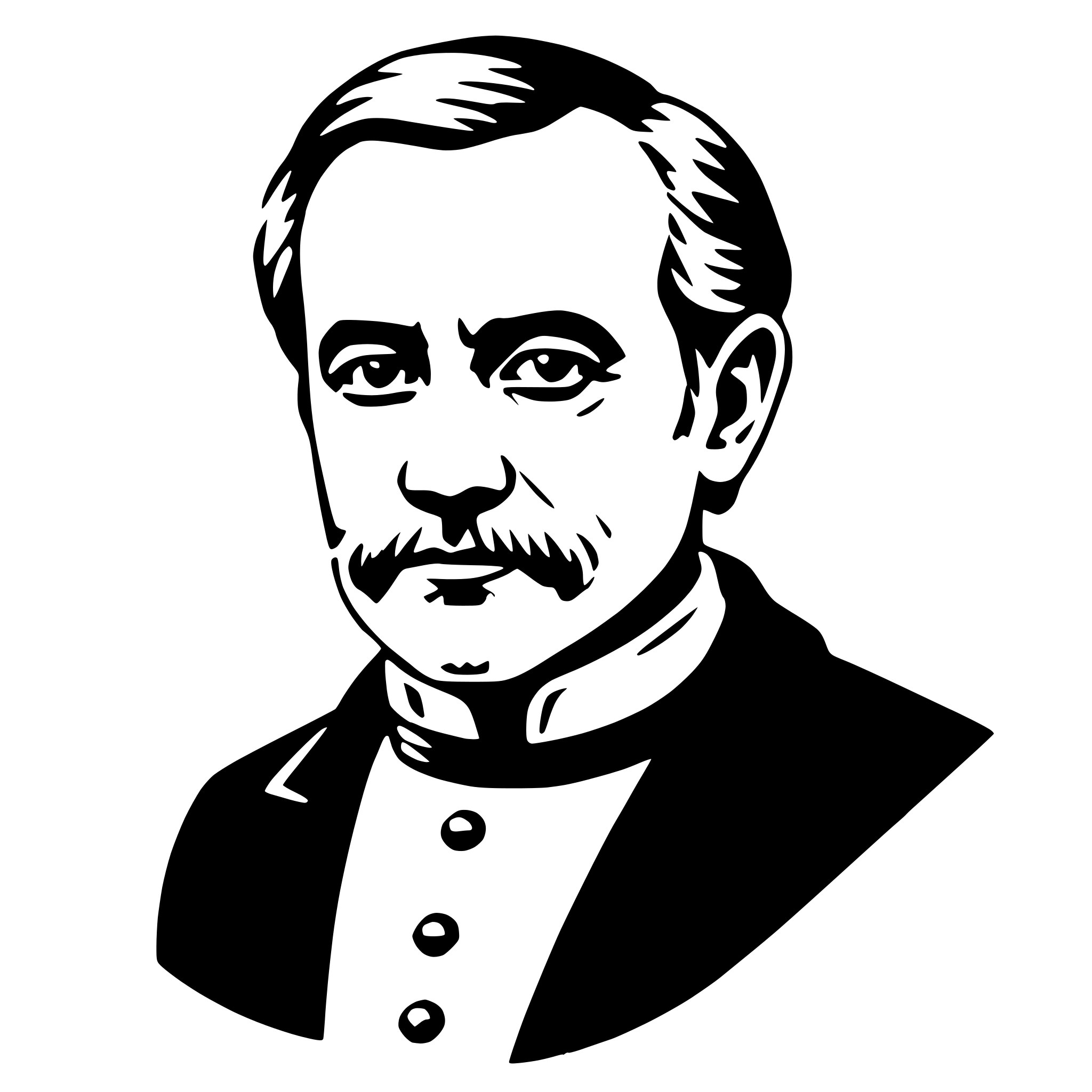 AI-generated SVG of a louis pasteur