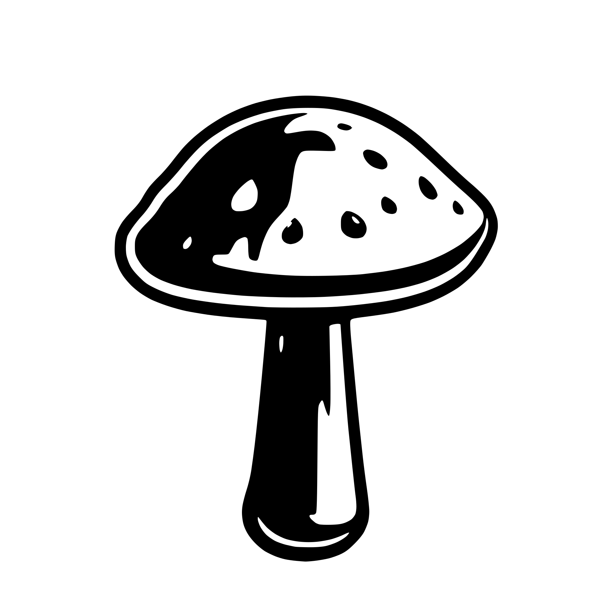 AI-generated SVG of a mushrooms formed as a parabol antenna