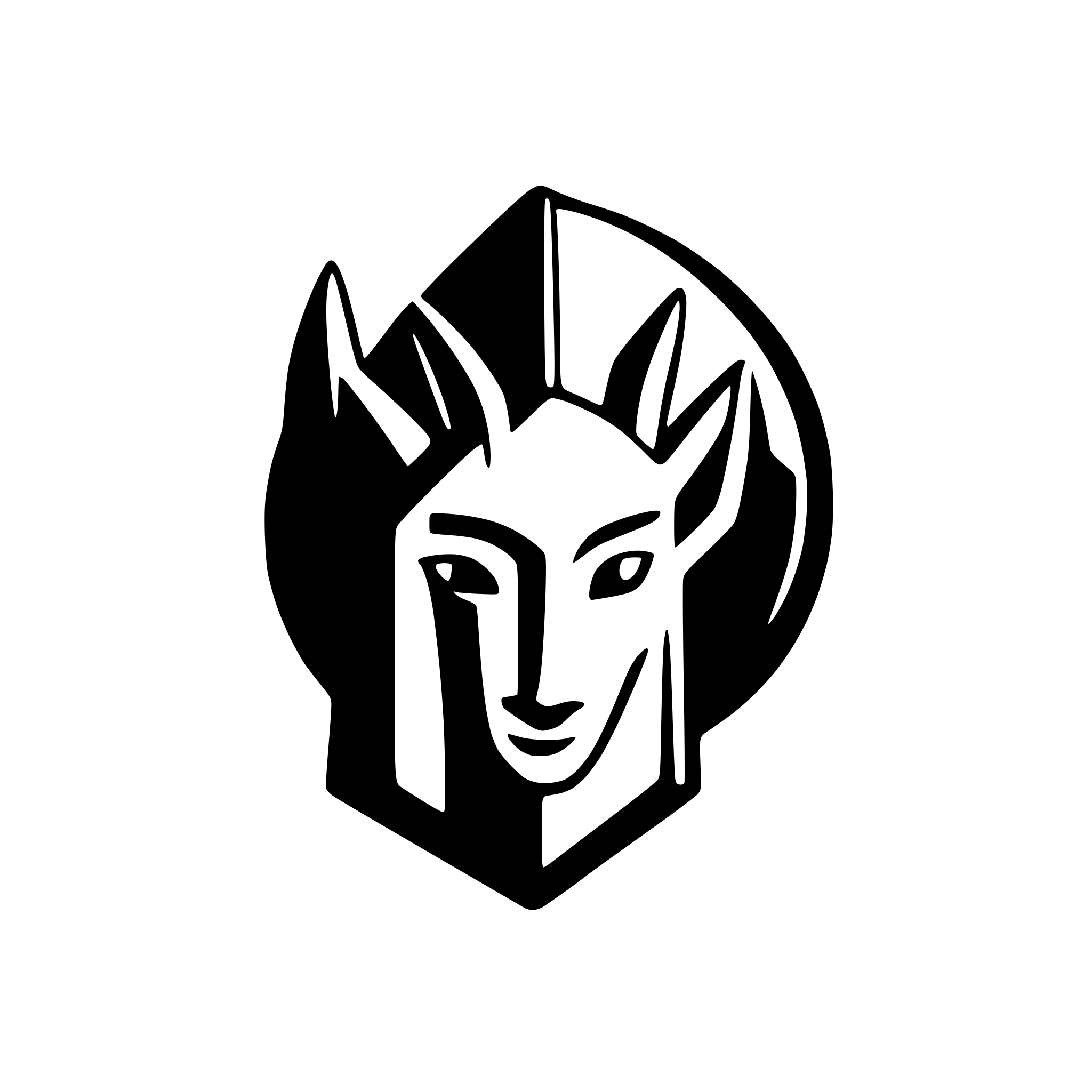 AI-generated SVG of a symmetric lama head