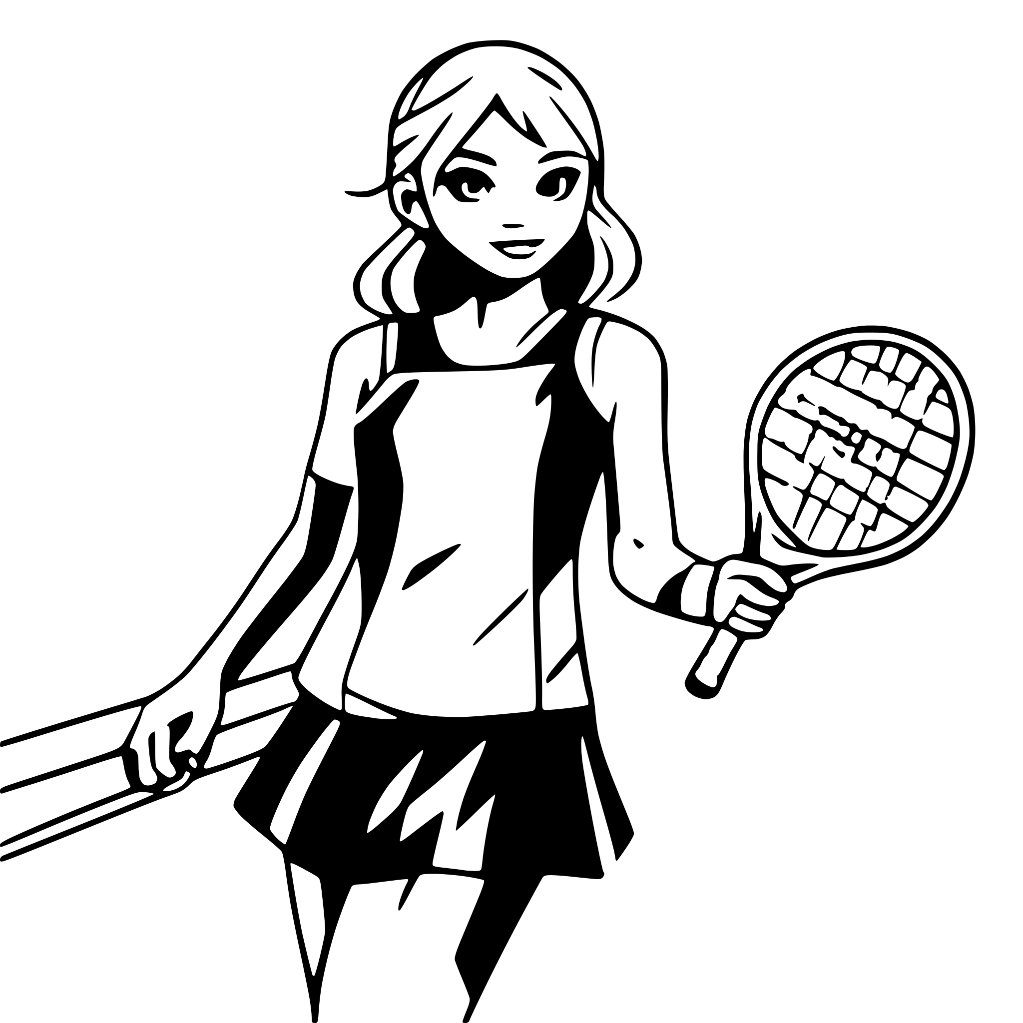 AI-generated SVG of 'a tennis player'