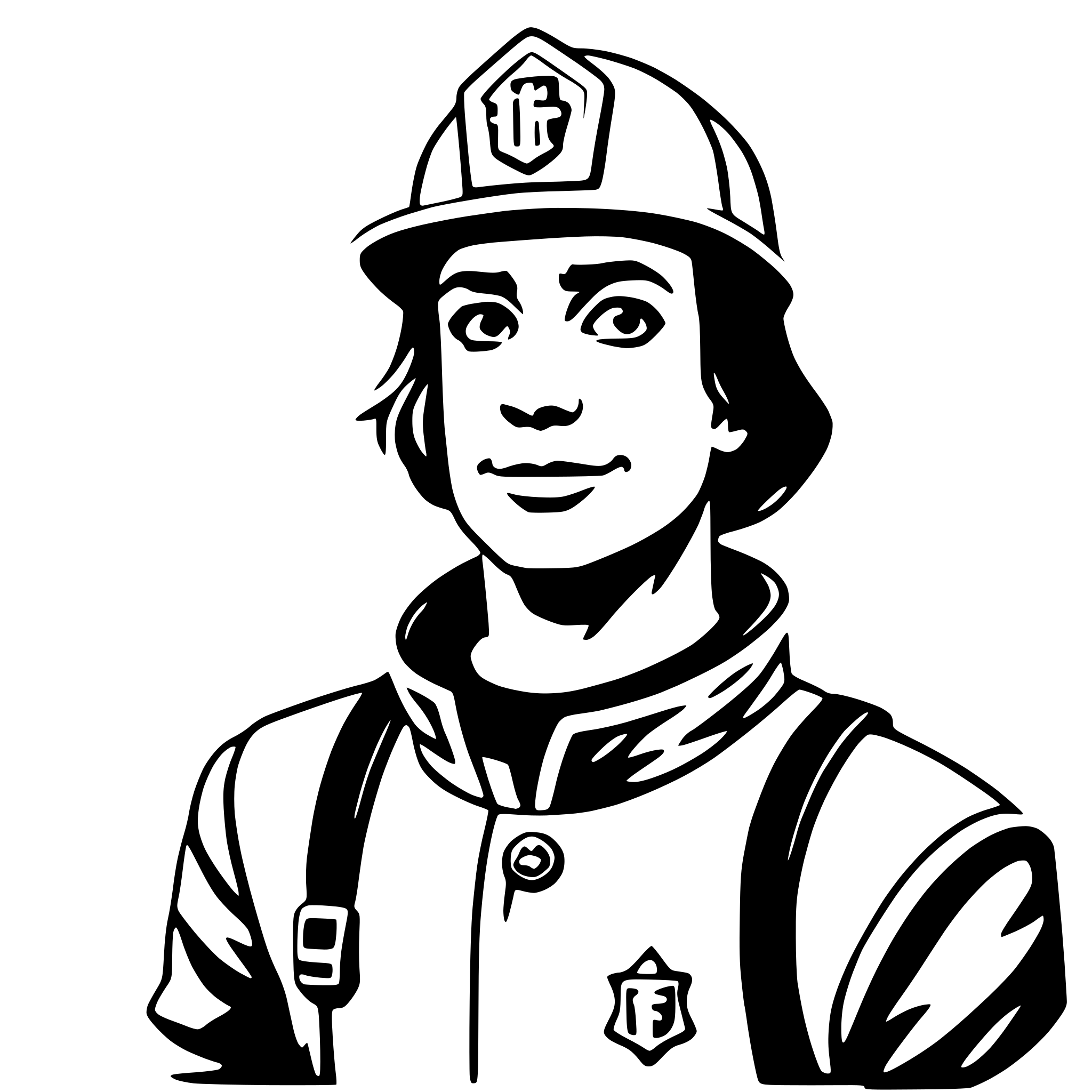 AI-generated SVG of a firefighter