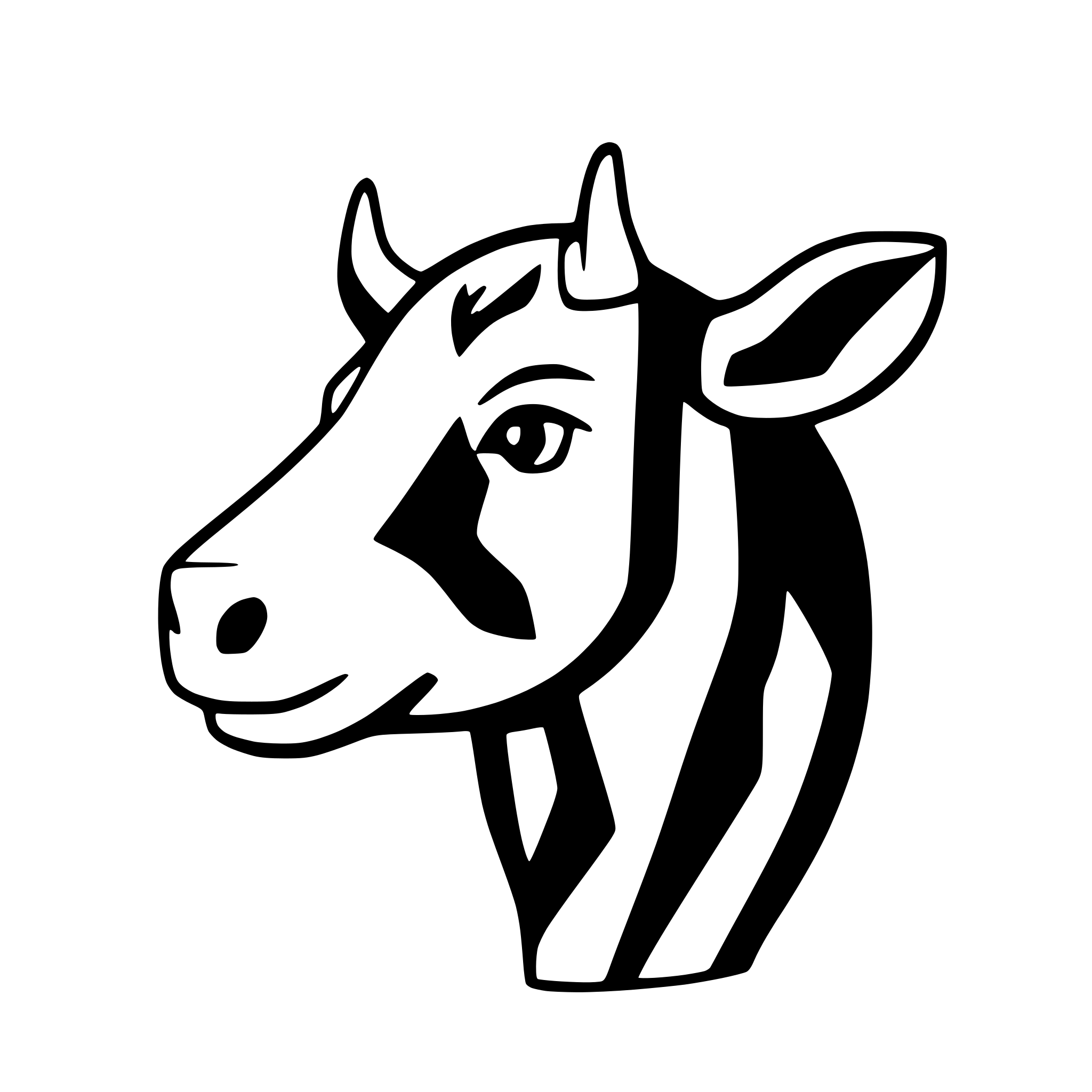 AI-generated SVG of 'side view of cow'
