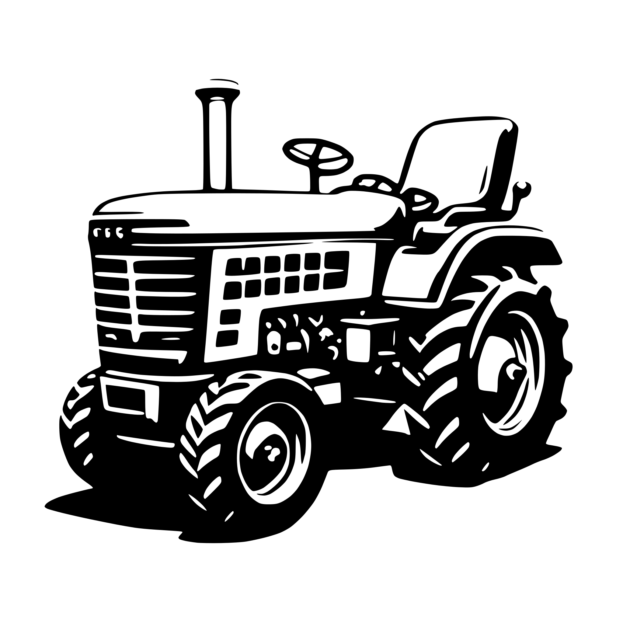 AI-generated SVG of a top down tractor
