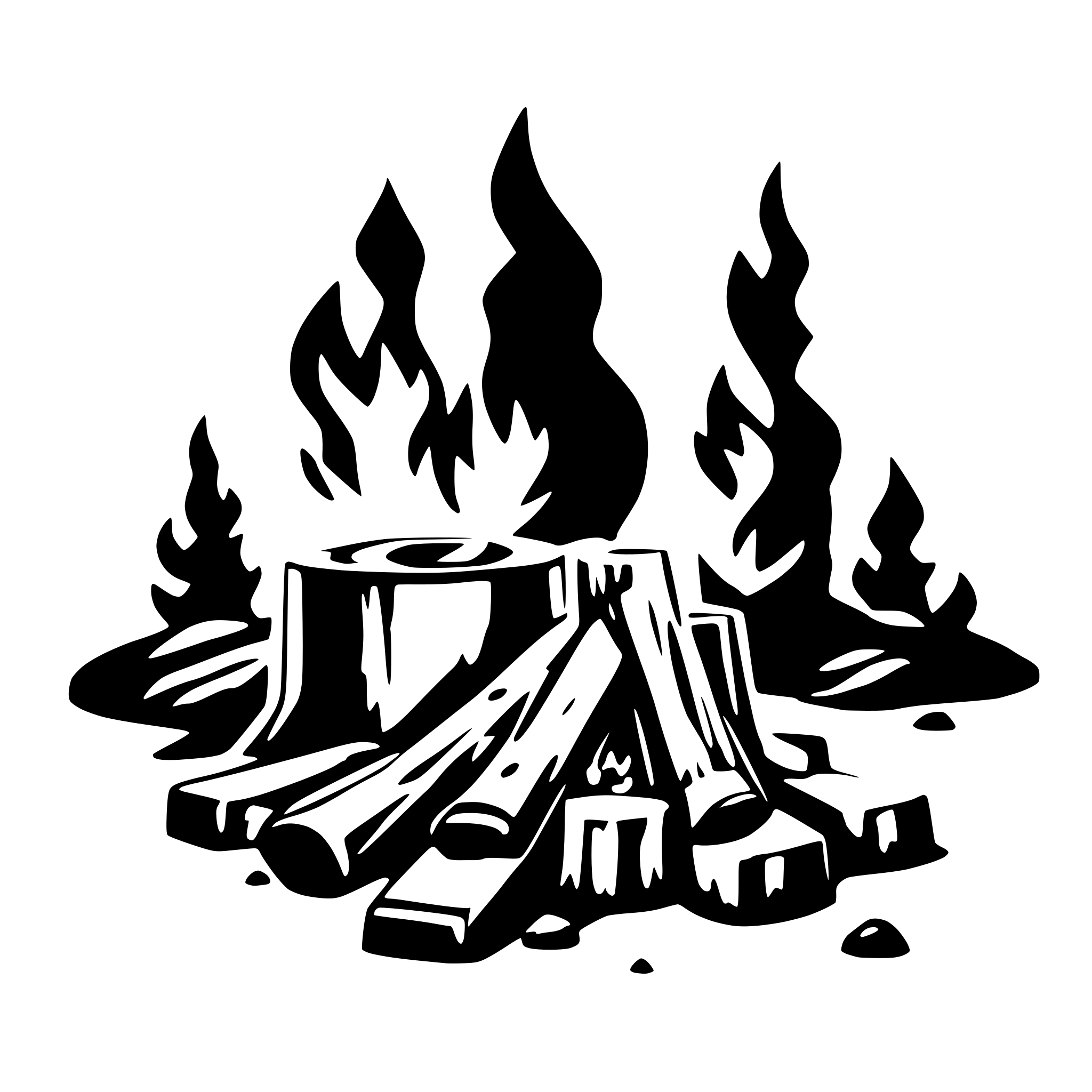 AI-generated SVG of a very simple extinguished campfire with no background AI-generated SVG of a very simple extinguished campfire with no background